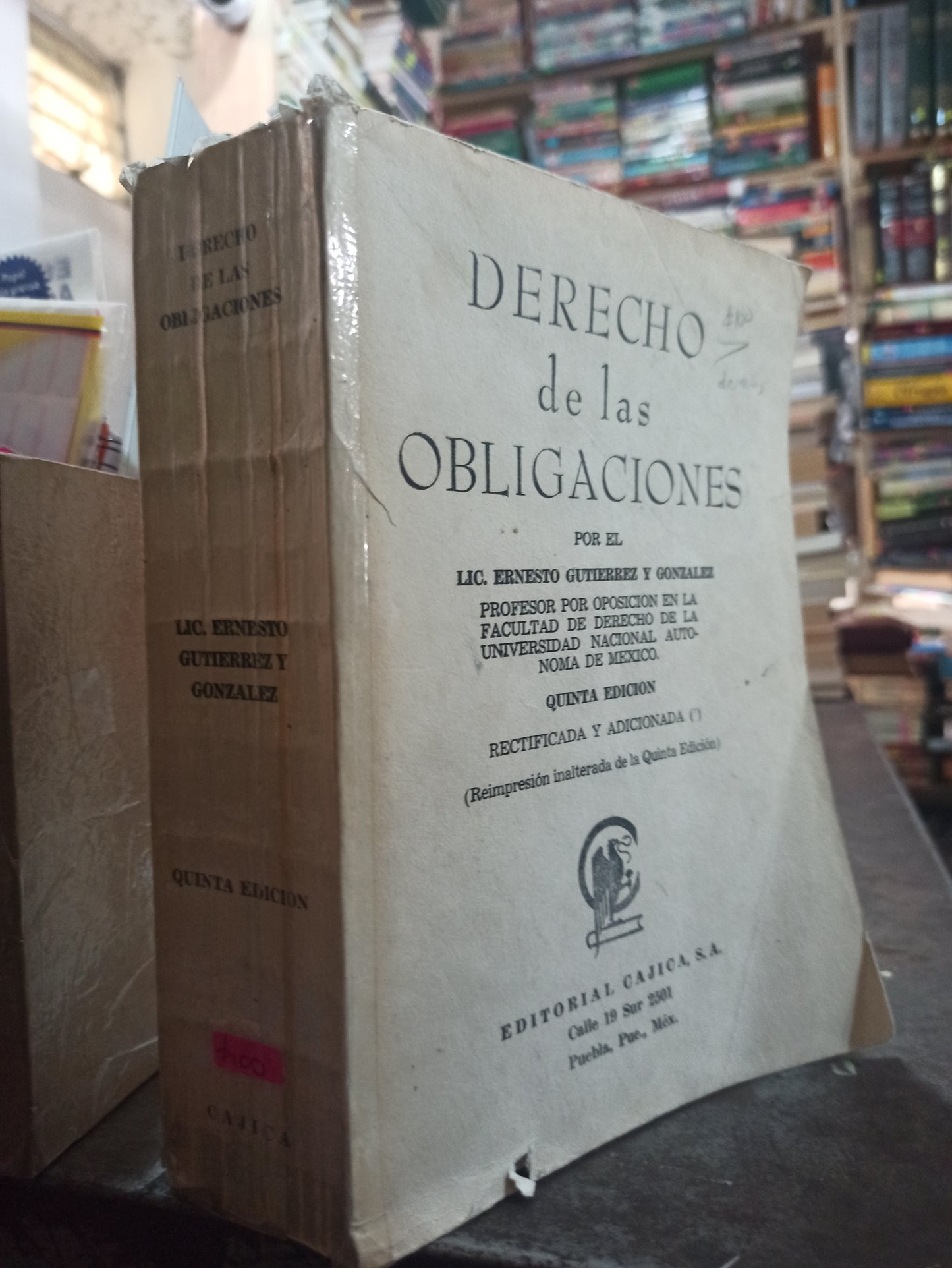 DERECHO DE LAS OBLIGACIONES POR ERNESTO GUTIERREZ Y GONZALES USADO DERECHO ALDAMA