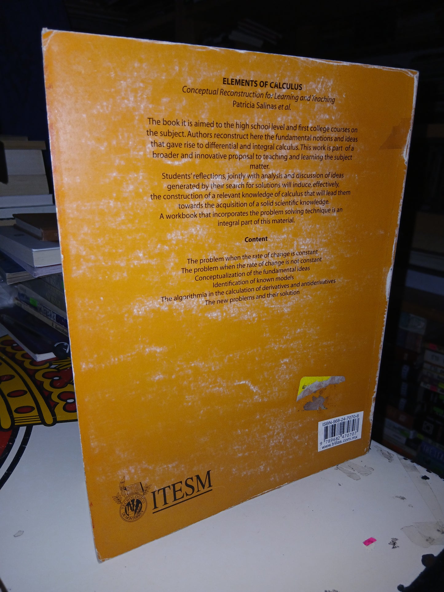 ELEMENTS OF CALCULUS (VARIOS AUTORES) USADO CÁLCULO LITERARIO 207