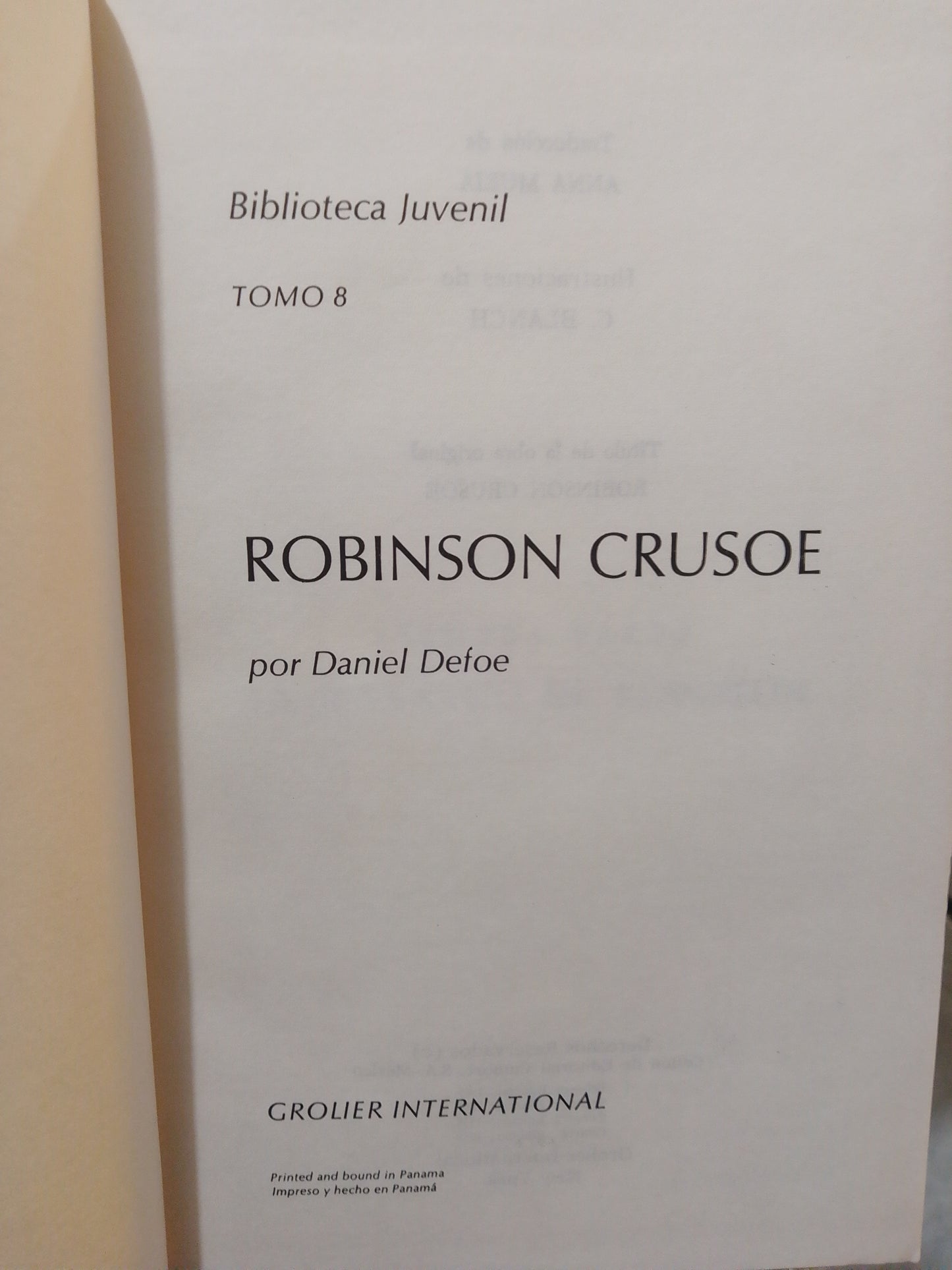 ROBINSO CRUSOE POR DANIEL DEFOE USADO NOVELA JUAREZ