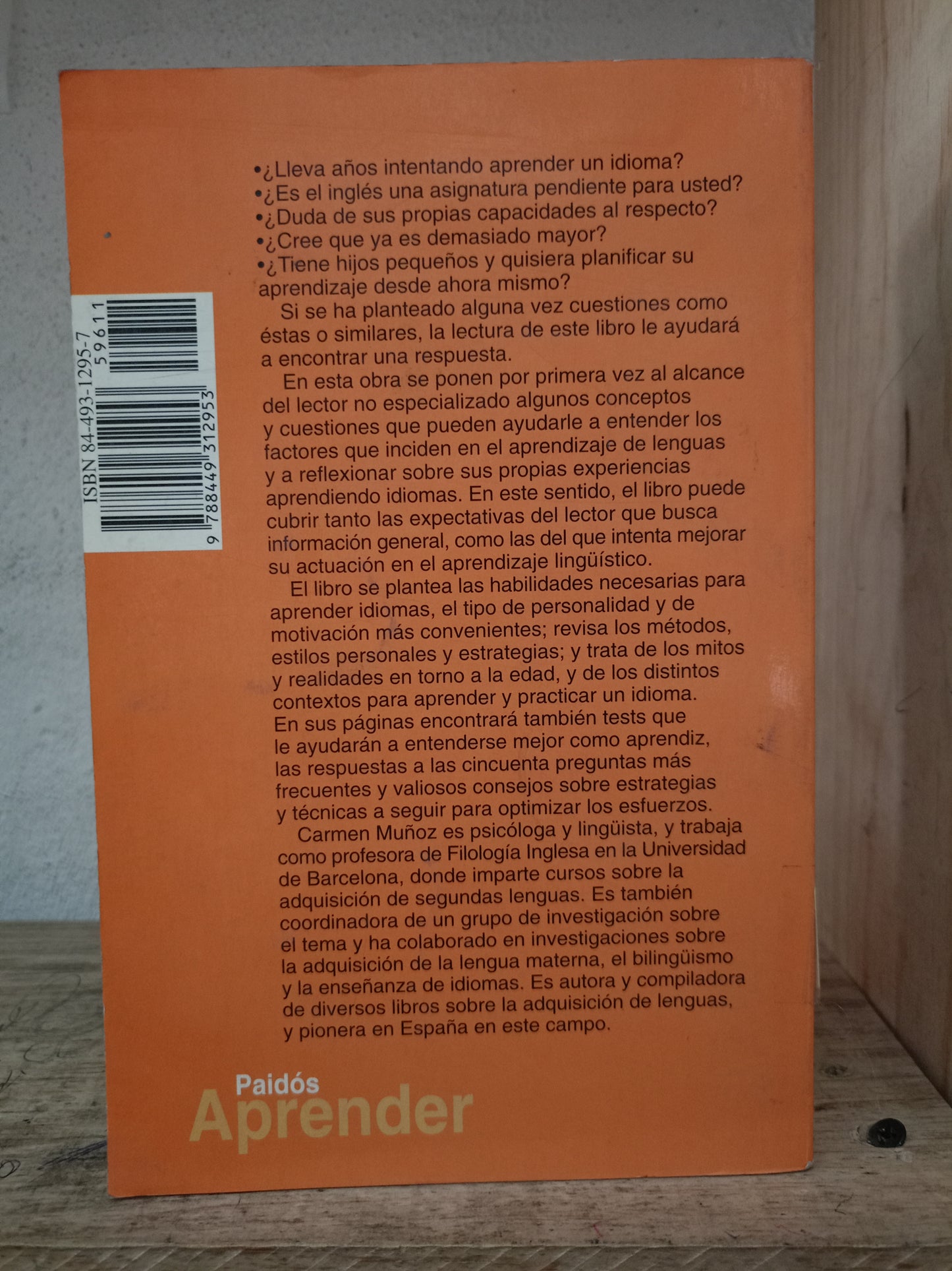 APRENDER IDIOMAS POR CARMEN MUÑOZ USADO EDUCACIÓN LITERARIO 305