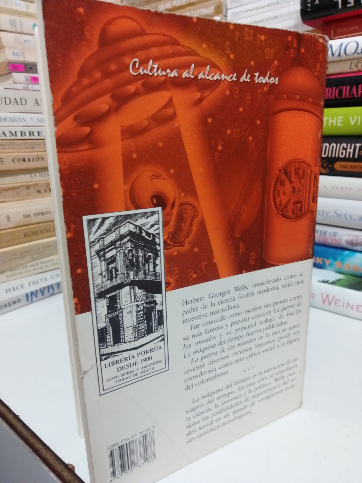 LA GUERRA DE LOS MUNDOS, LA MÁQUINA DEL TIEMPO POR H.G.WELLS USADO NOVELA JUÁREZ