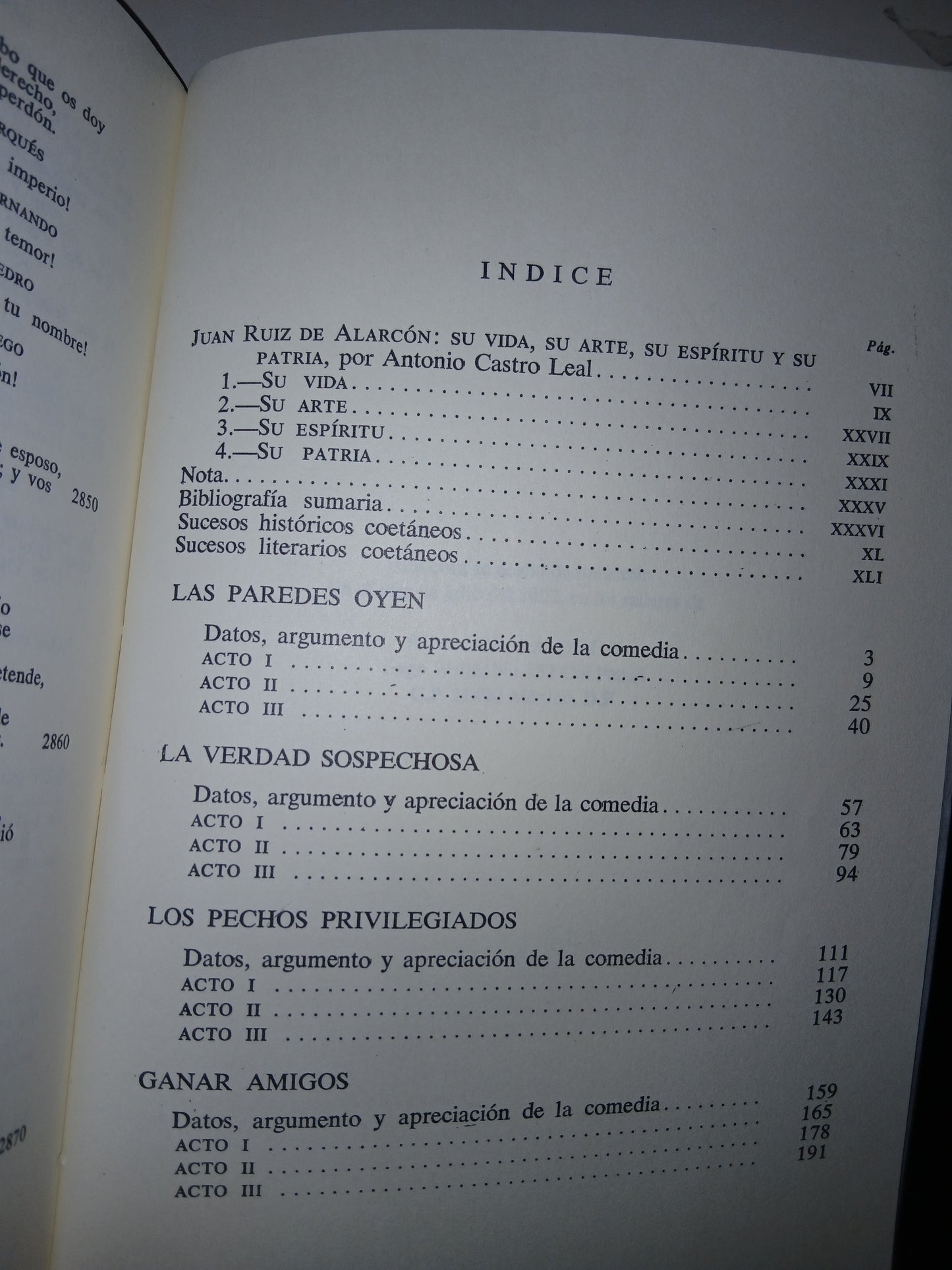 CUATRO COMEDIAS POR JUAN RUIZ DE ALARCÓN USADO NOVELA LITERARIO 207
