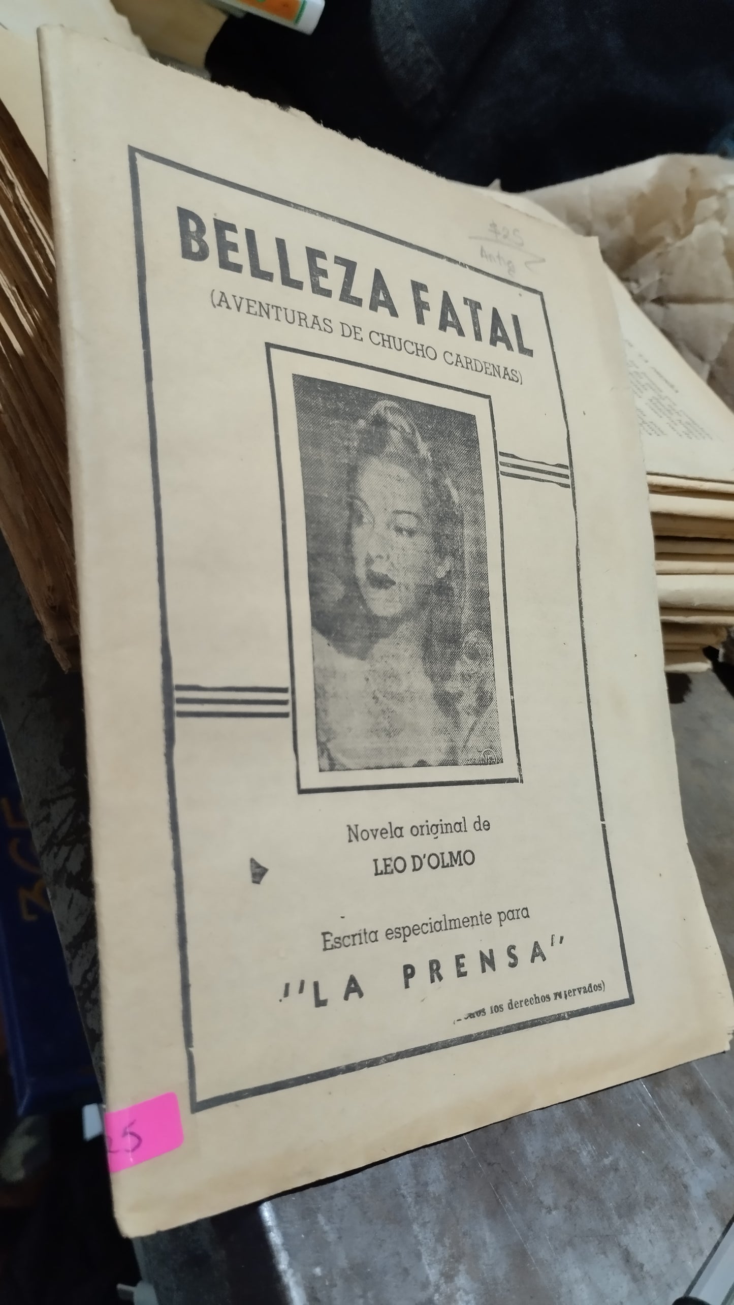 BELLEZA FATAL POR LEO D OLMO LIBRO USADO ANTIGUO ALDAMA
