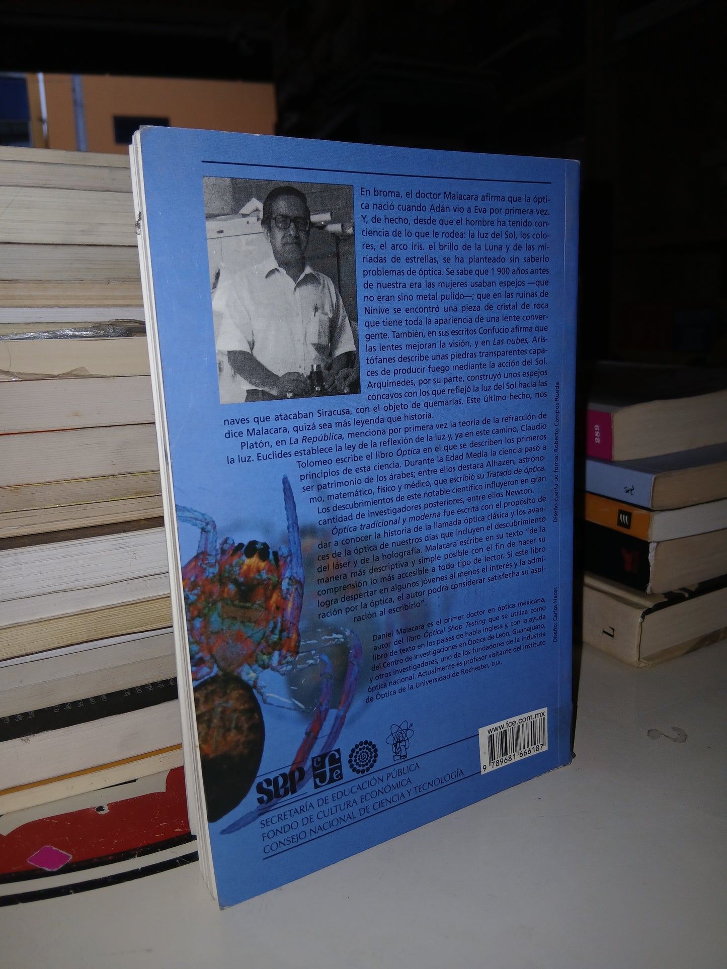 ÓPTICA TRADICIONAL Y MODERNA POR DANIEL MALACARA USADO CIENCIA LITERARIO 207