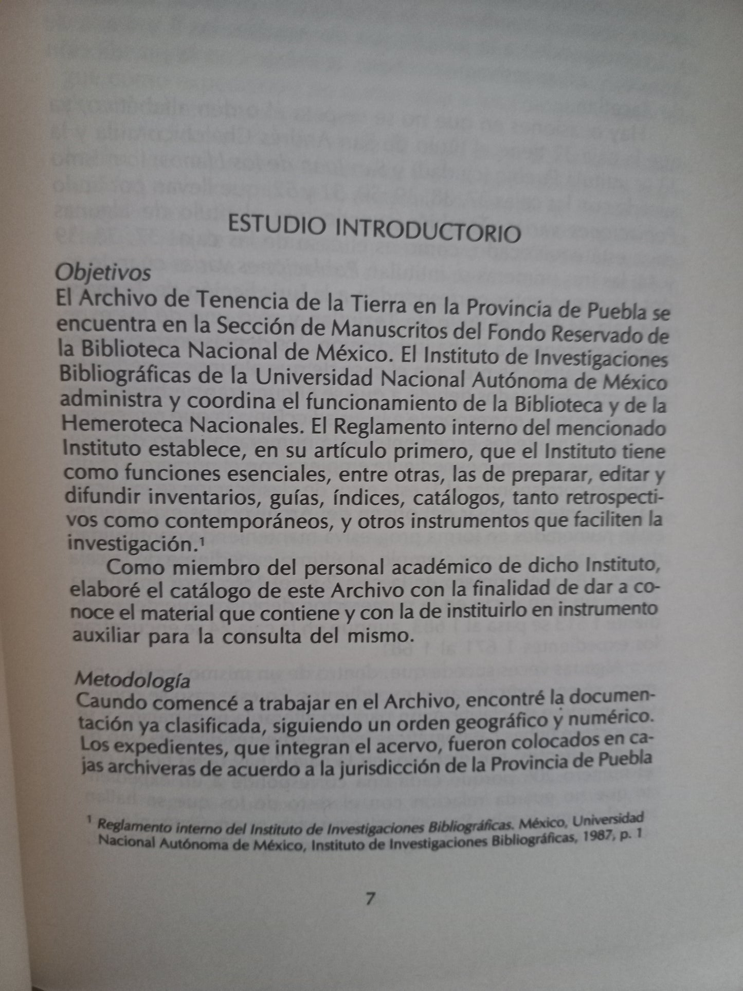 CATALOGO DEL ARCHIVO DE TENENCIA DE LA TIERRA POR ALEJANDRA VIGIL BATISTA USADO HISTORIA LITERARIO 305