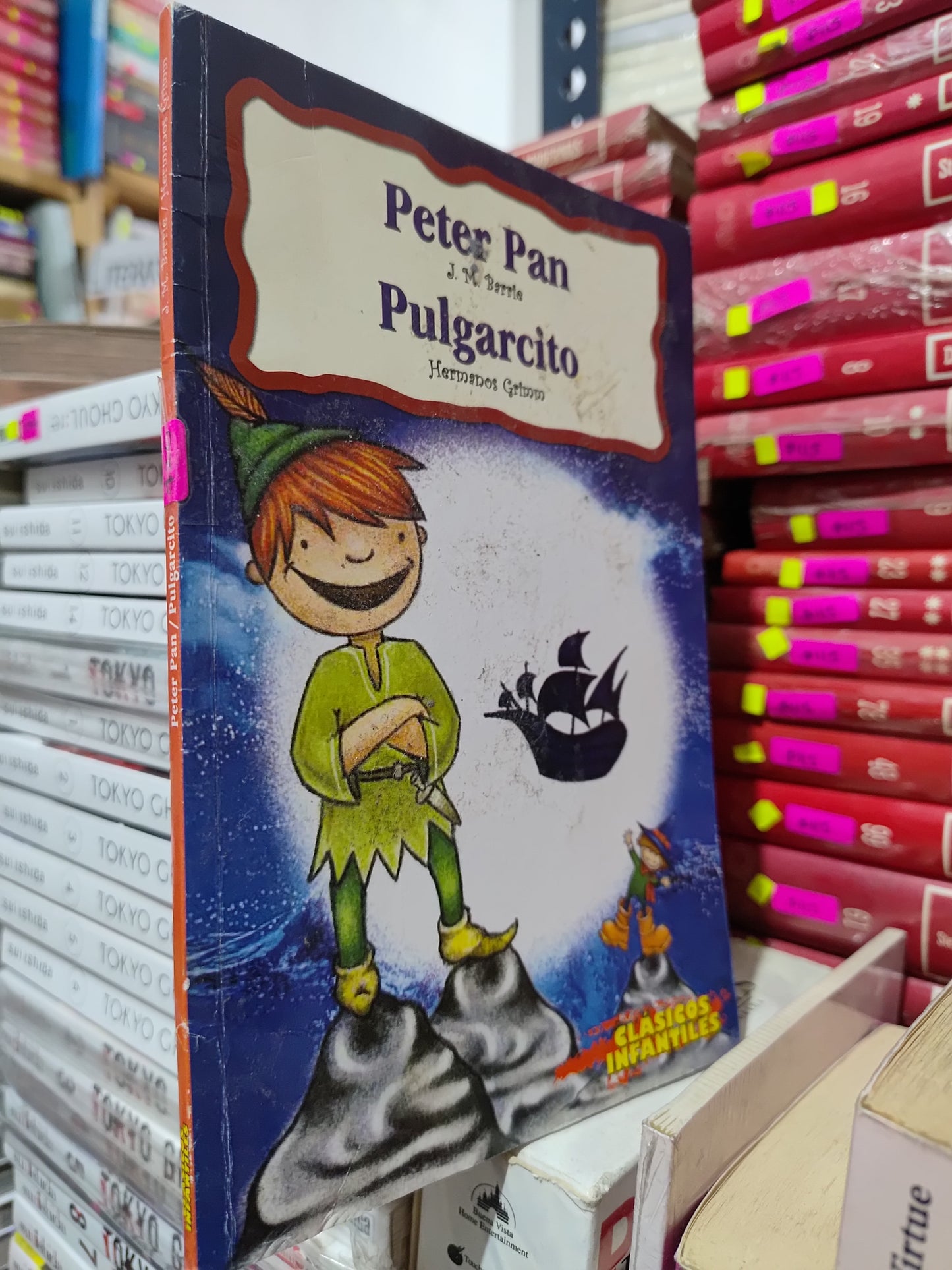 PETER PAN POR J. M. BARRIE Y PULGARCITO POR LOS HERMANOS GRIMM USADO INFANTILES LITERARIO 305