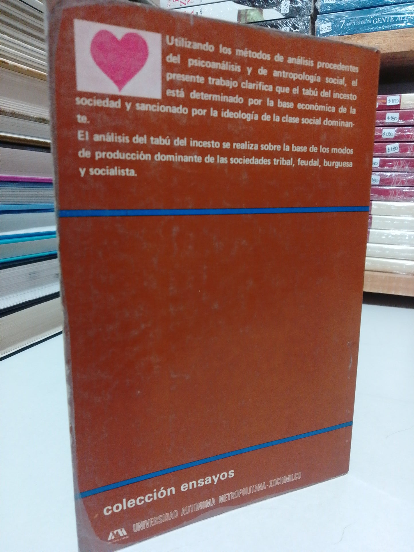 TABU DEL INCESTO POR GUILLERMO DELAHANTY USADO SUP.PERSONAL JUAREZ