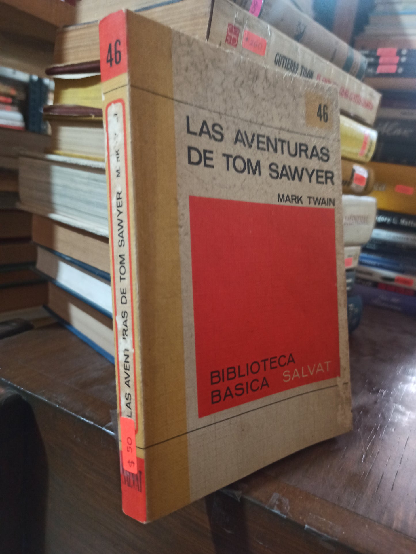 LAS AVENTURAS DE TOM SAWYER POR MARK TWAIN USADO NOVELAS ALDAMA