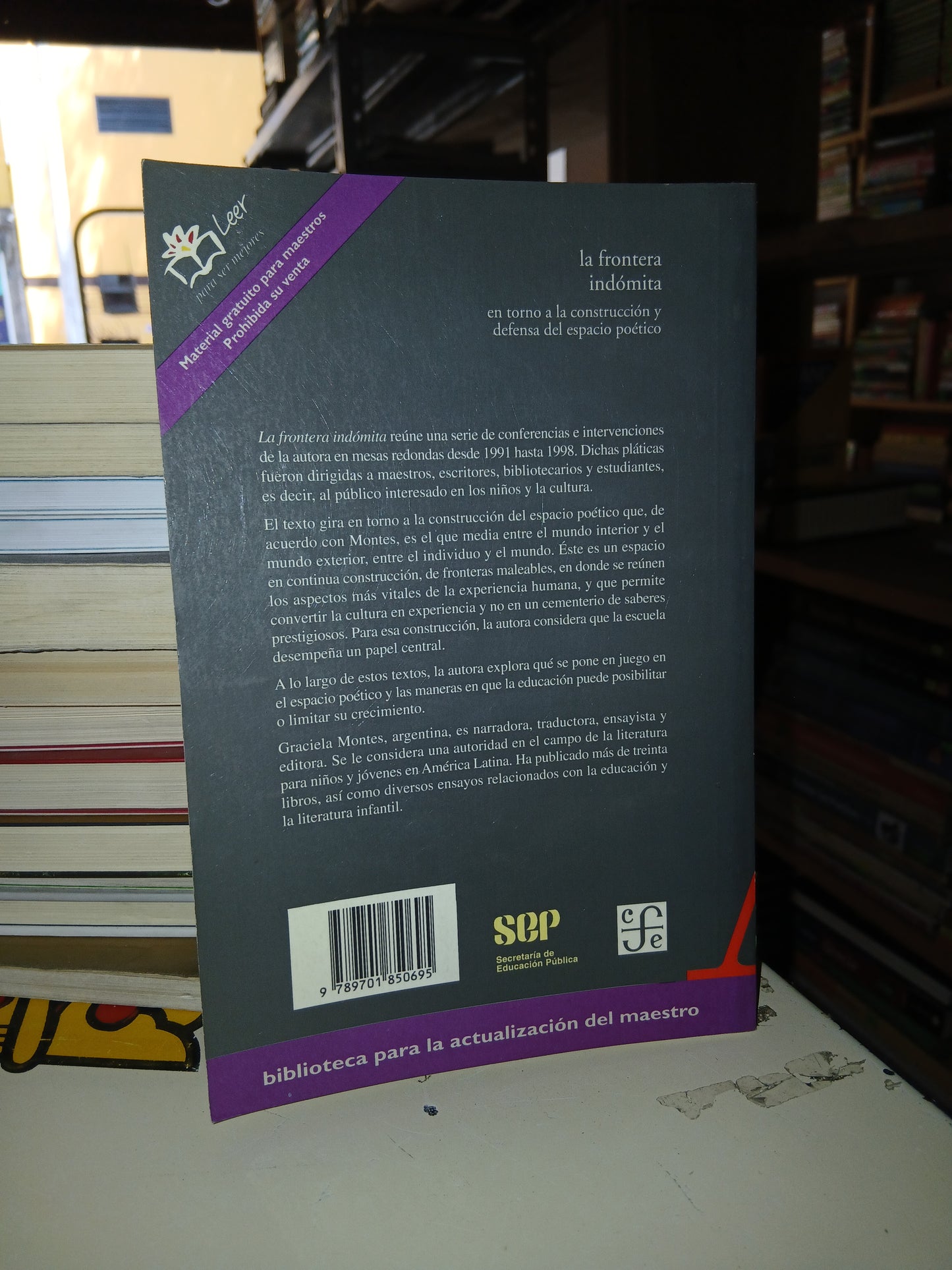 LA FRONTERA INDÓMITA EN TORNO A LA CONSTRUCCIÓN Y DEFENSA DEL ESPACIO POÉTICO POR GRACIELA MONTES USADO NOVELA LITERARIO 207