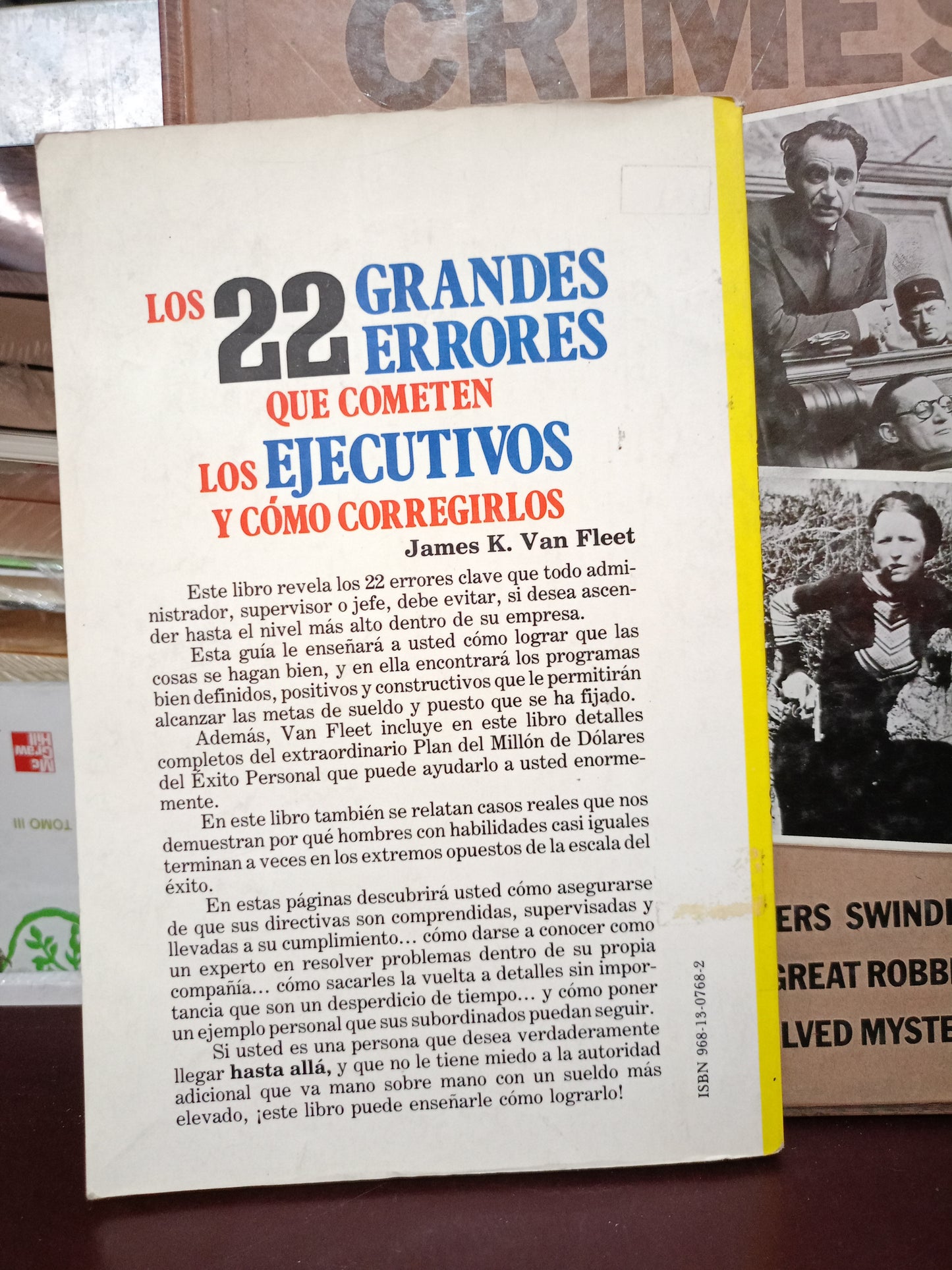 LOS 22 GRANDES ERRORES QUE COMETEN LOS EJECUTIVOS Y CÓMO CORREGIRLOS JAMES K. VAN FLEET USADO S PERSONAL LITERARIO 305