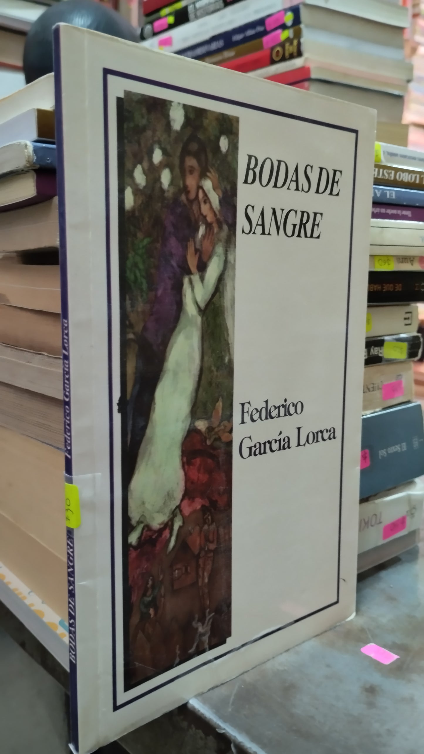 BODAS DE SANGRE POR FEDERICO GARCIA LORCA LIBRO USADO NOVELAS ALDAMA