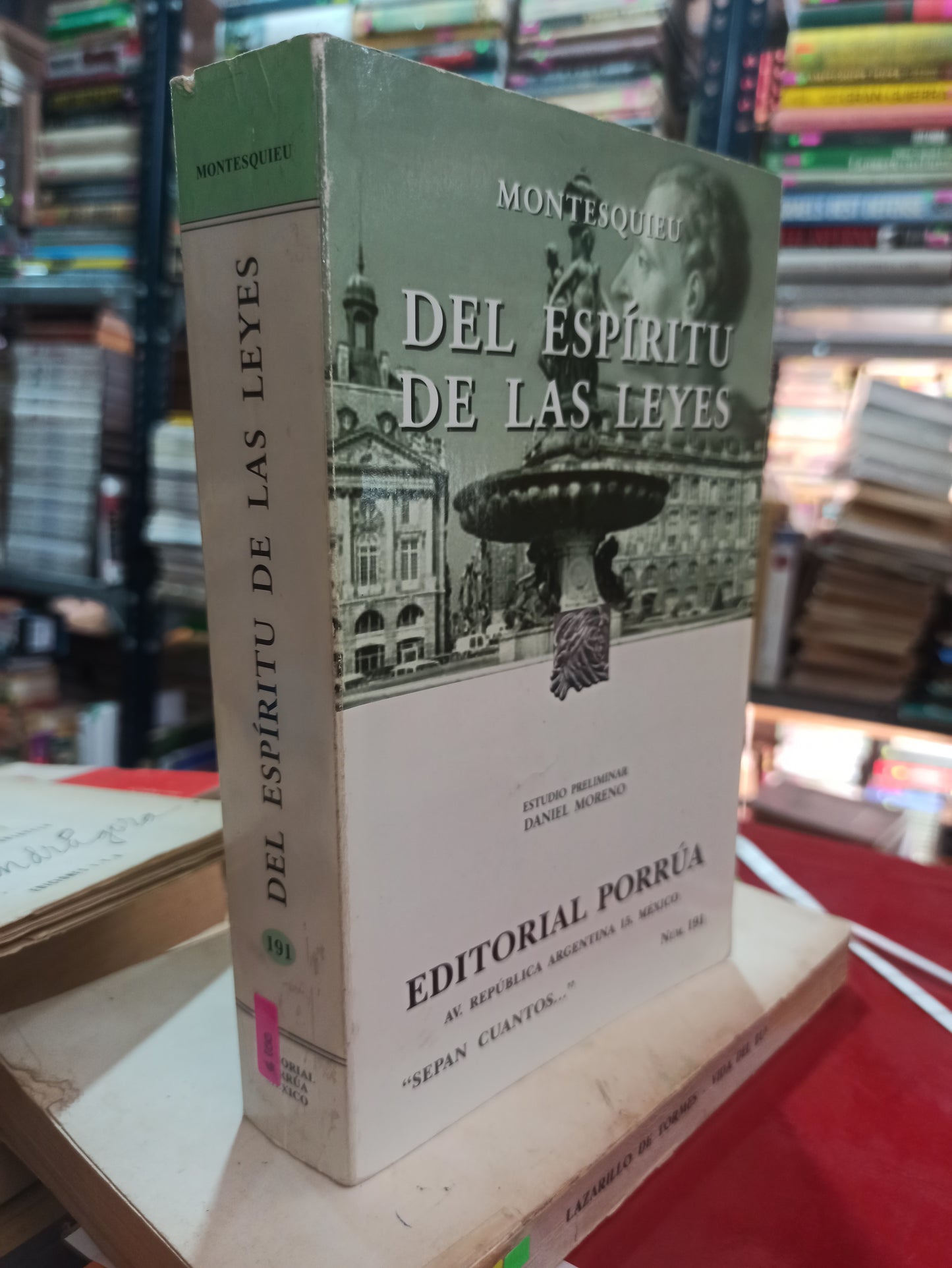 DEL ESPÍRITU DE LAS LEYES MONSTESQUIEU USADO NOVELAS ALDAMA
