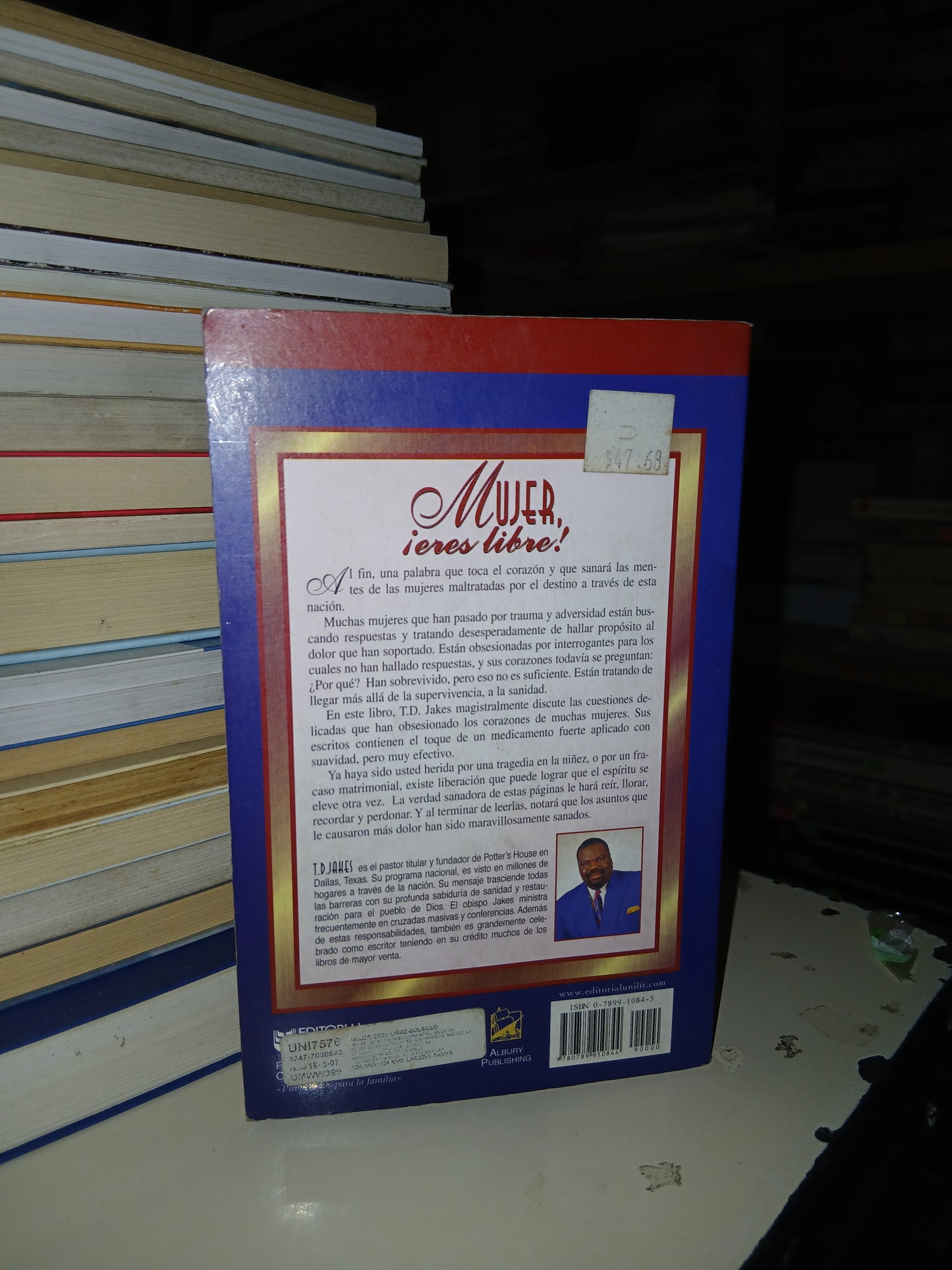 MUJER, ¡ERES LIBRE! POR T.D. JAKES USADO SUPERACIÓN PERSONAL LITERARIO 207