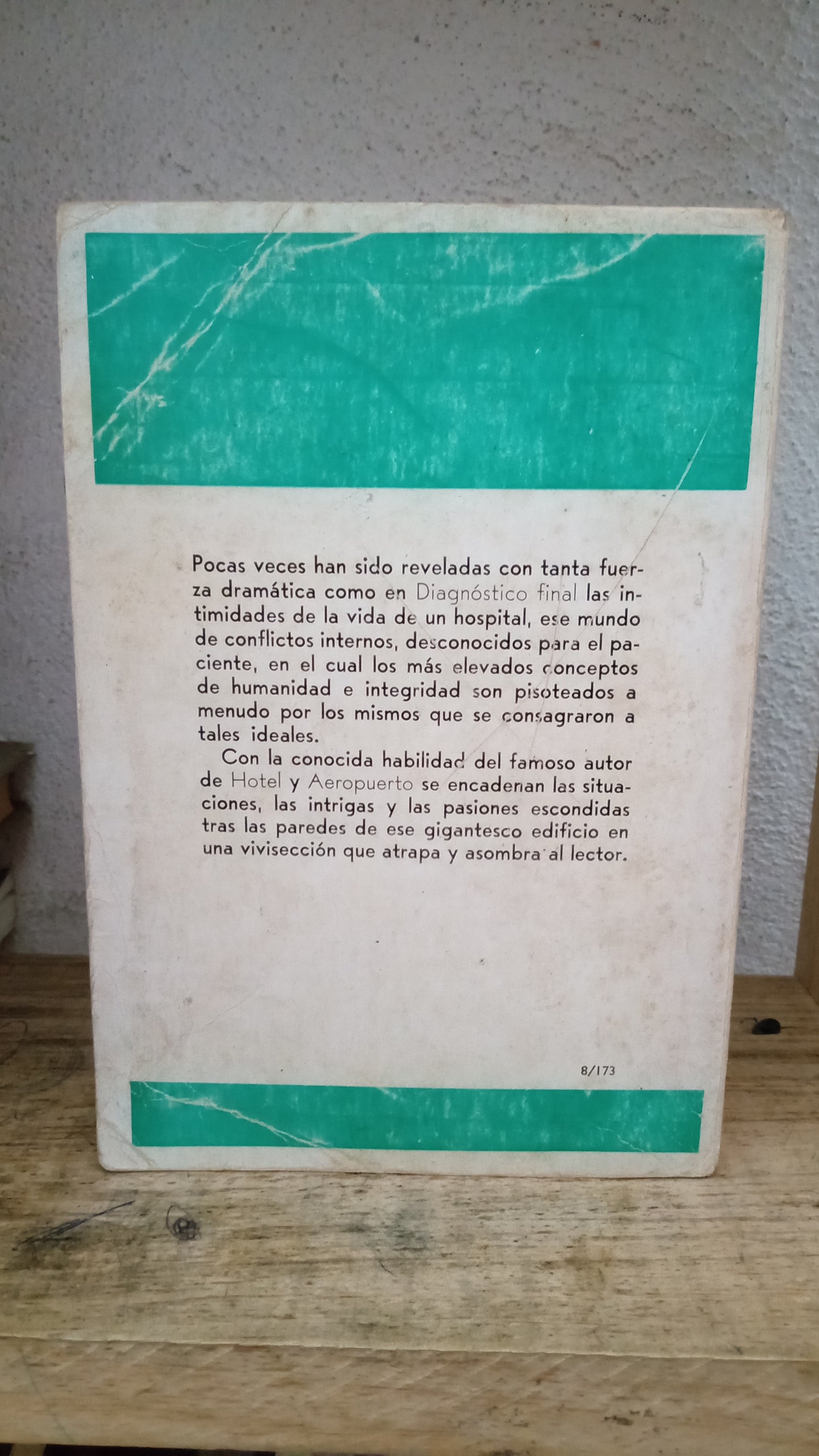 DIAGNOSTICO FINAL POR ARTHUR HAILEY USADO ANTIGUO LITERARIO 305
