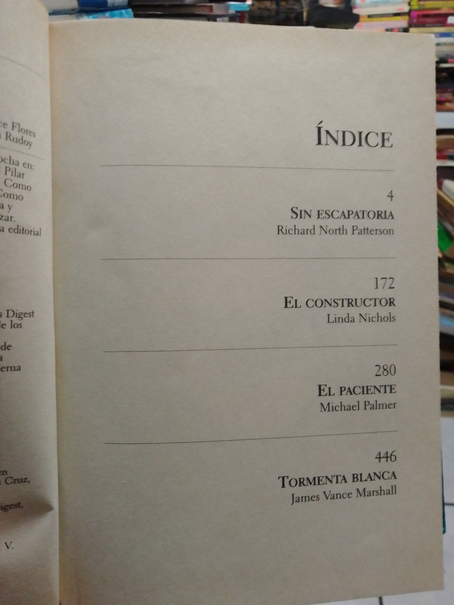 LIBROS SELECTOS, SIN ESCAPATORIA, EL CONSTRUCTOR VARIOS TÍTULOS POR VARIOS AUTORES USADO NOVELA JUÁREZ