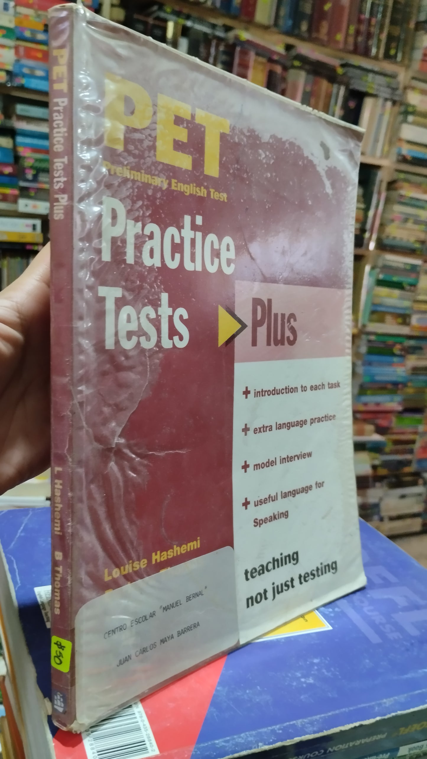 PET PRELIMINARY ENGLISH TEST PLUS POR LOUISE HASHEMI LIBRO USADO IDIOMAS ALDAMA