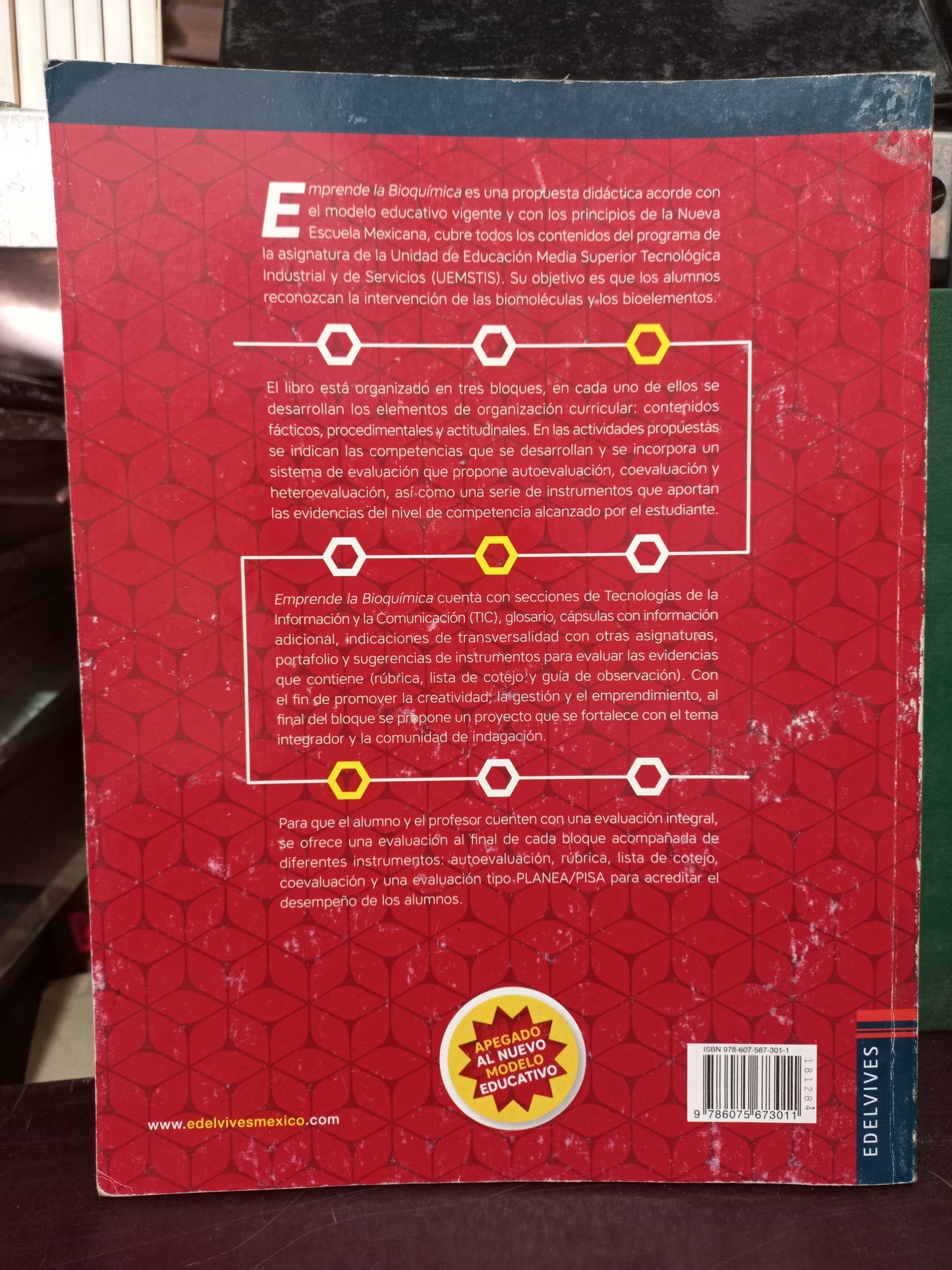 EMPRENDE LA BIOQUÍMICA POR ABIGAIL BETANZOS FERNÁNDEZ, PEDRO ISAÍAS JIMÉNEZ ESTRADA, SERGIO GARCÍA VELÁZQUEZ, EMARINIA ANGULO CAMACHO Y CAROLINA TRIGUEROS RAYGOZA USADO QUÍMICA LITERARIO 305