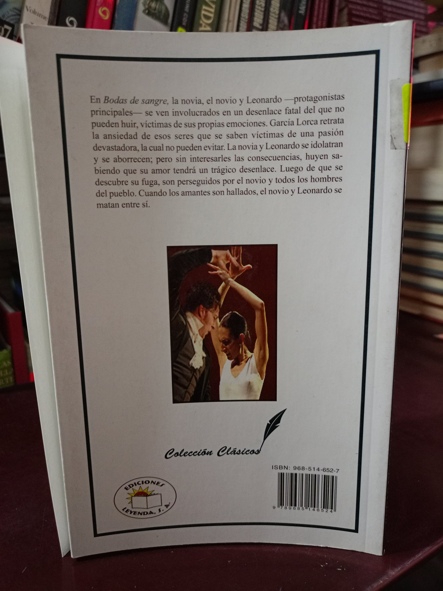 BODAS DE SANGRE POR FEDERICO GARCÍA LORCA USADO NOVELA LITERARIO 305