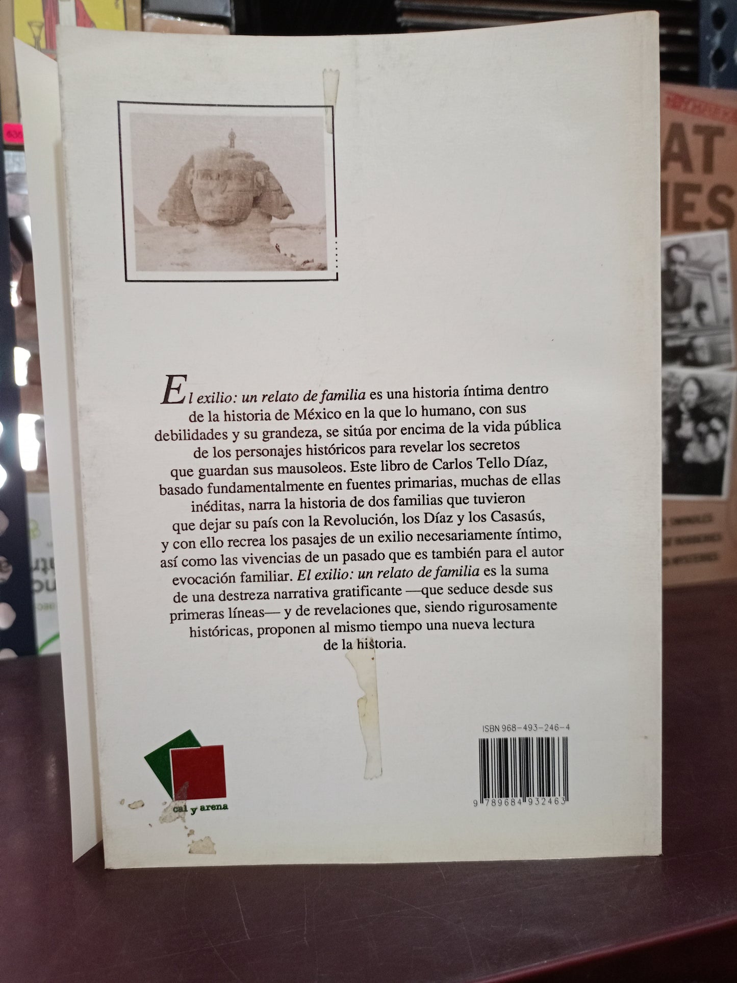 EL EXILIO: UN RELATO DE UNA FAMILIA POR CARLOS TELLO DÍAZ USADO NOVELA LITERARIO 305