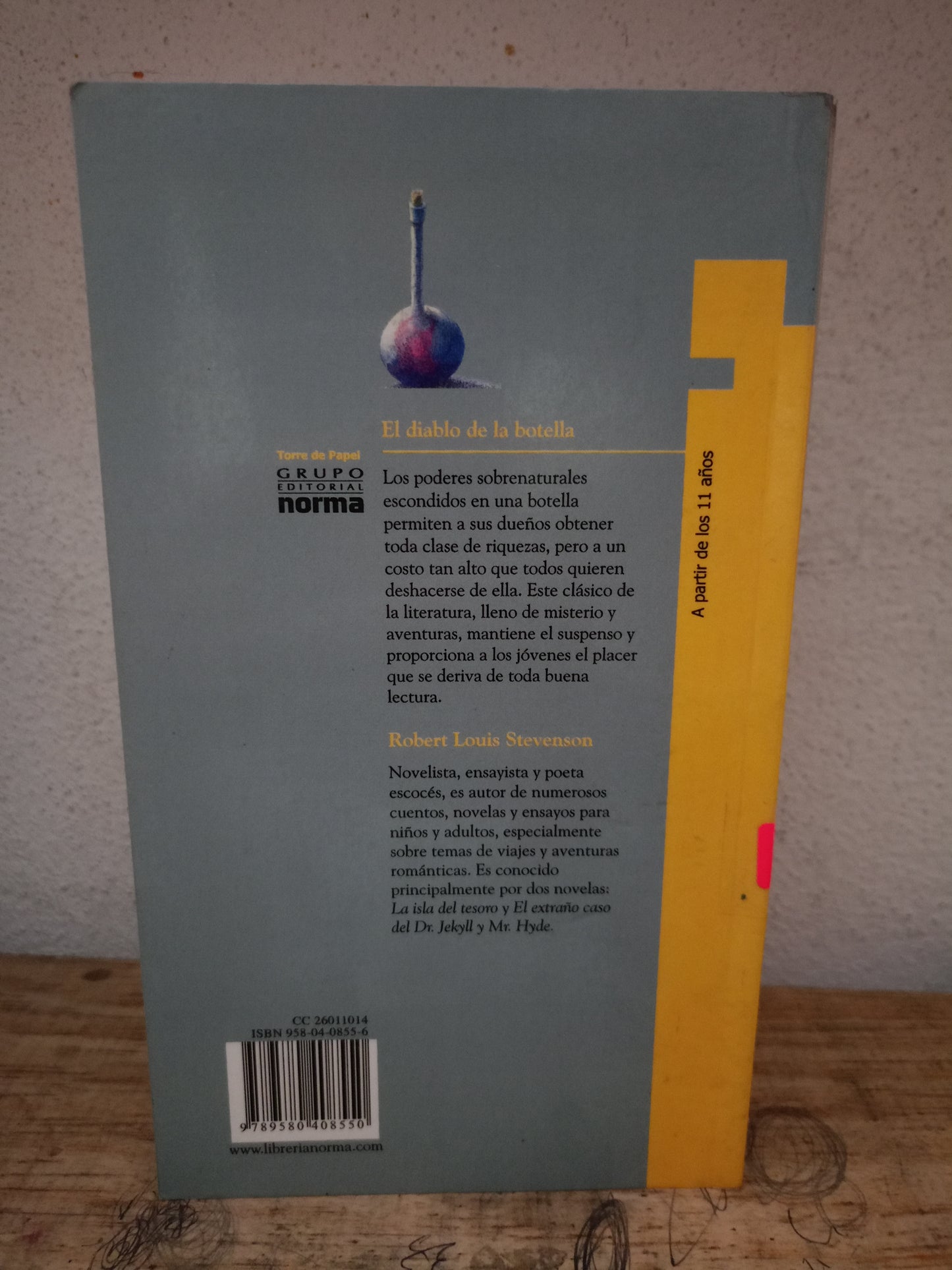 EL DIABLO DE LA BOTELLA POR ROBERT LOUIS STEVENSON USADO NOVELA LITERARIO 305