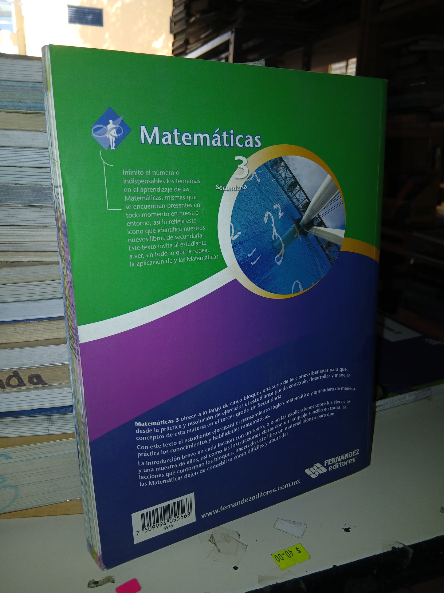 MATEMÁTICAS 3 DE SECUNDARIA POR JUAN CARLOS SOTO SALAS USADO MATEMÁTICAS LITERARIO 207