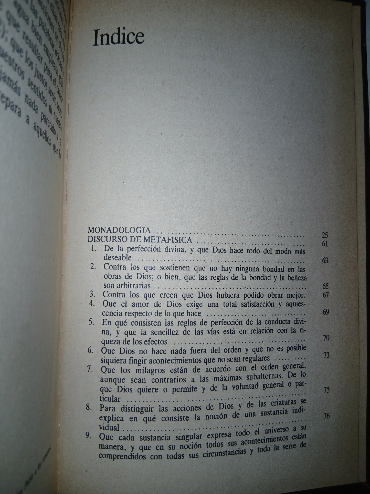 MONADOLOGÍA DEL DISCURSO DE METAFÍSICA POR GOTTFRIED W. LEIBNIZ USADO NOVELA LITERARIO 207