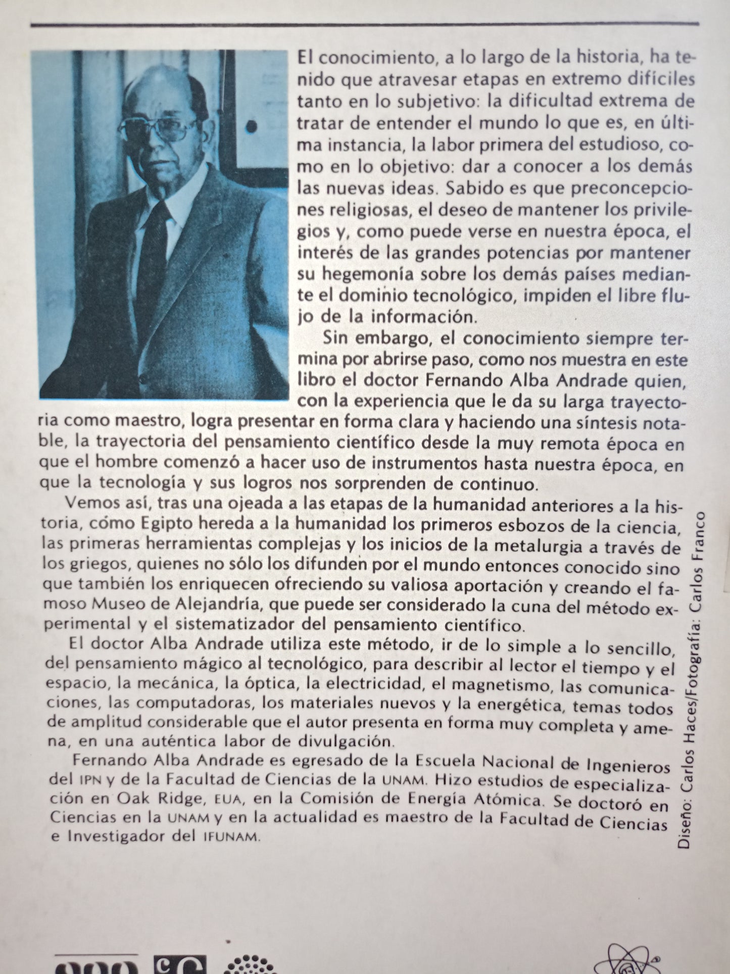 EL DESARROLLO DE LA TECNOLOGIA POR FERNANDO ALBA ANDRADE USADO CIENCIA LITERARIO 305