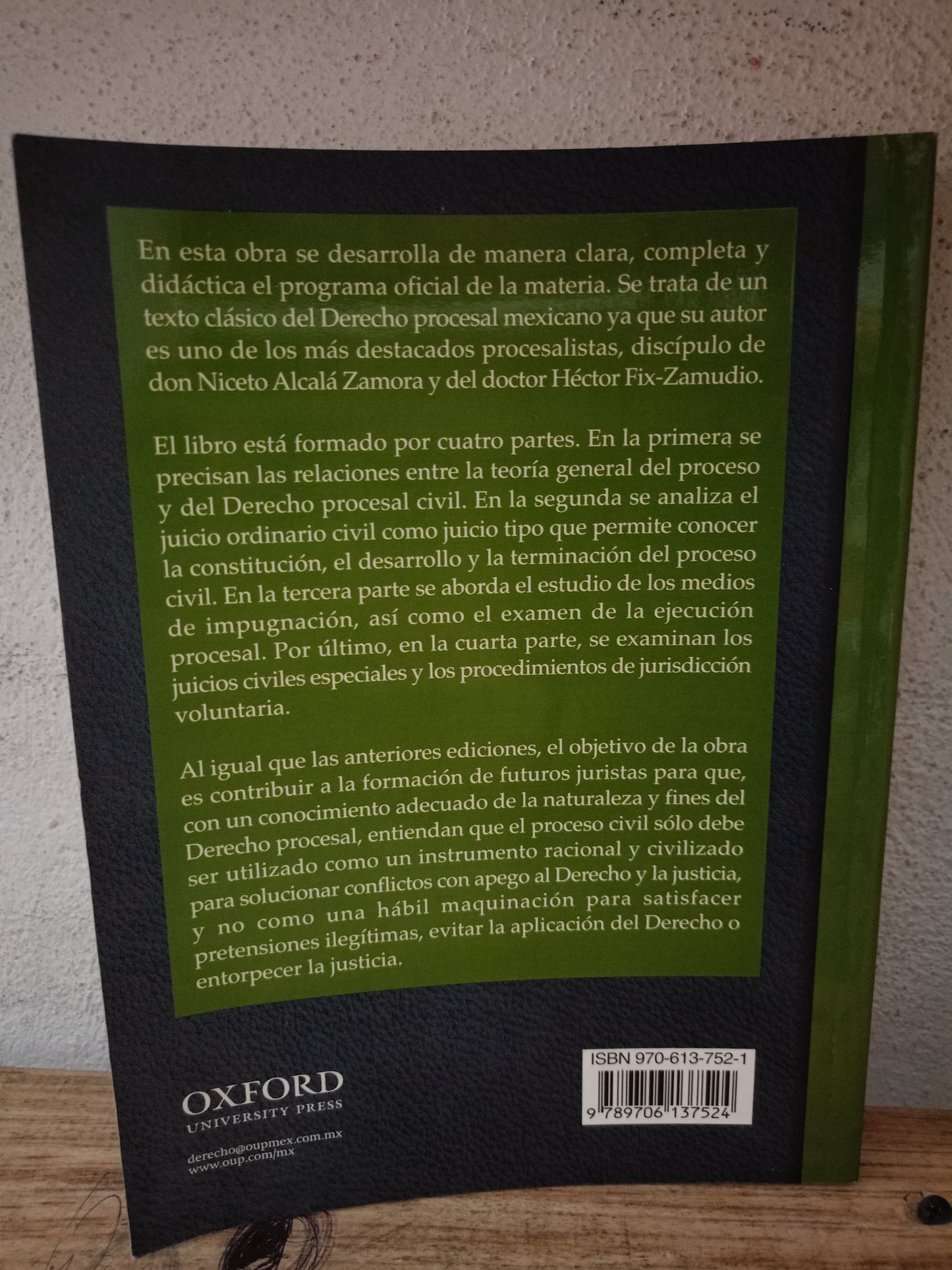 DERECHO PROCESAL CIVIL POR JOSÉ OVALLE FAVELA USADO DERECHO LITERARIO 305
