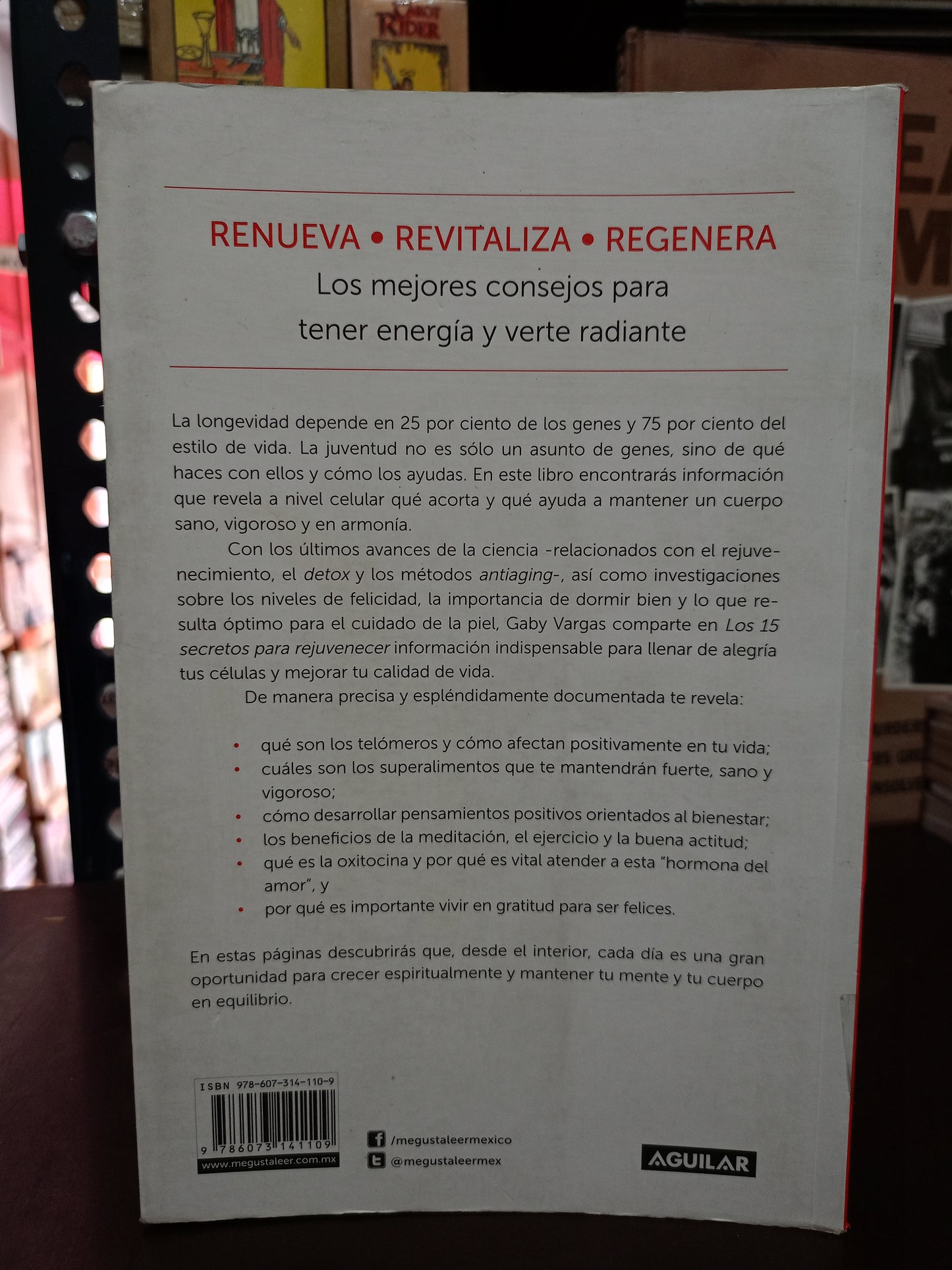 LOS 15 SECRETOS PARA REJUVENECER POR GABY VARGAS USADO SUPERACIÓN PERSONAL LITERARIO 305