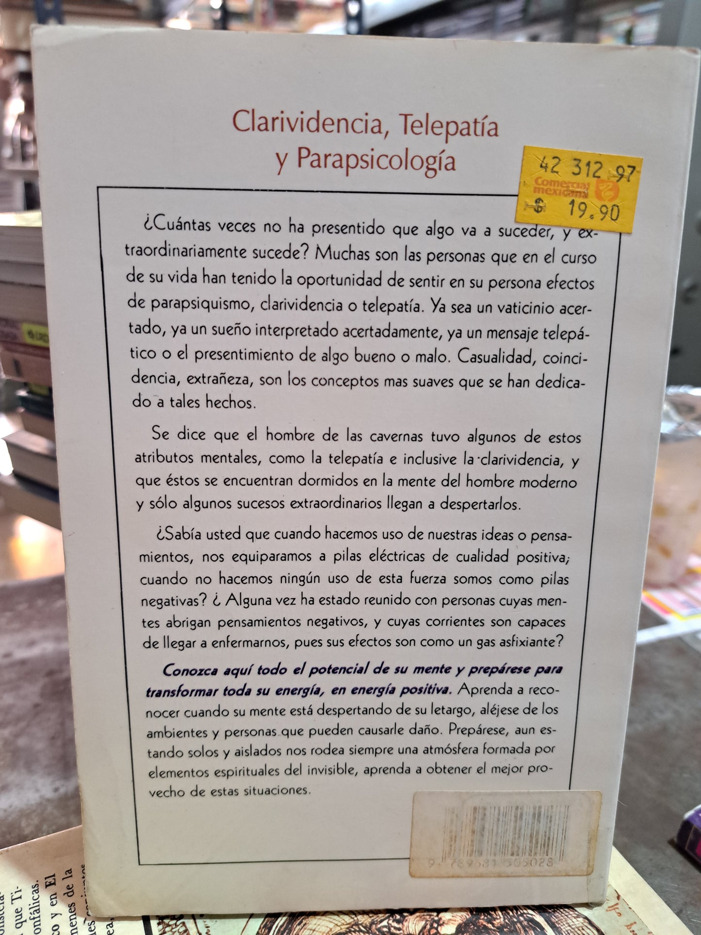 CLARIVIDENCIA, TELEPATÍA Y PARAPSICOLOGÍA WOLFRAN R. SPENCER USADO ESOTERISMO ALDAMA