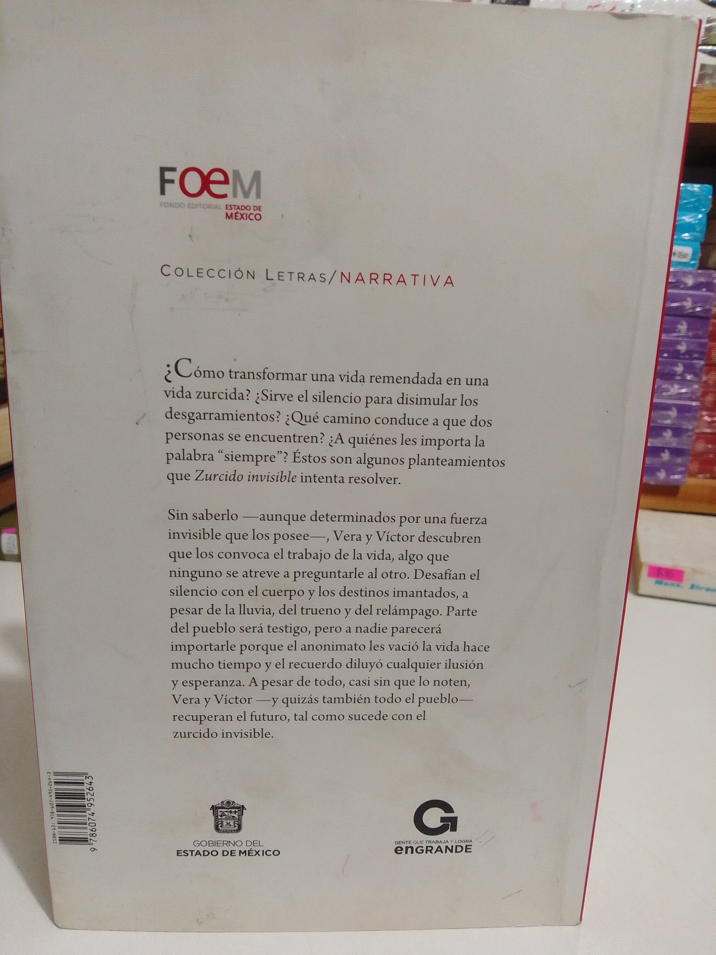 ZURCIDO INVISIBLE POR GUILLERMO JULIO MONTERO USADO NOVELA JUAREZ