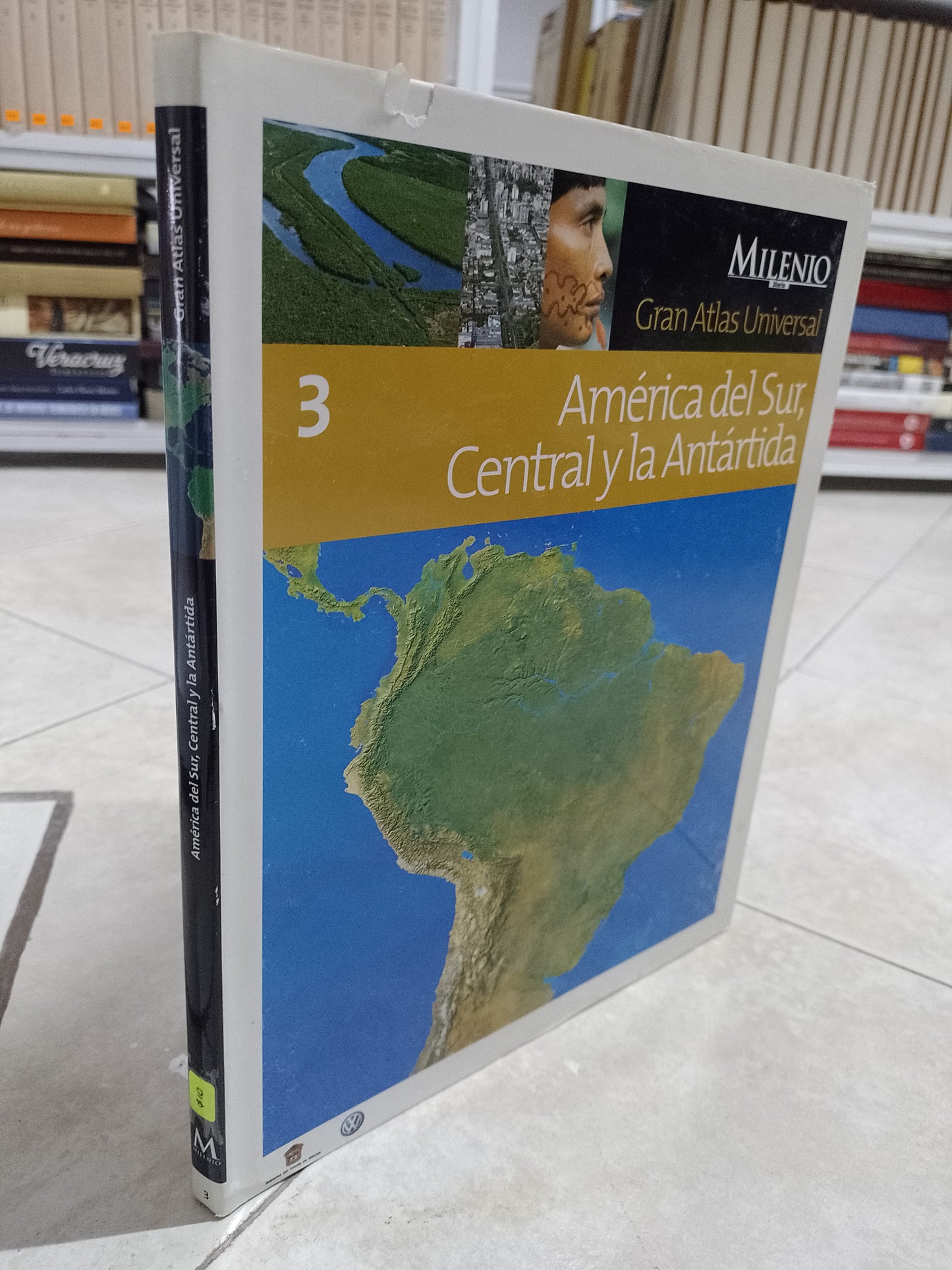AMERICA DEL SUR CENTRAL Y LA ANTARTIDA 3 POR GRAN ATLAS UNIVERSAL USADO GEOGRAFIA JUAREZ 515
