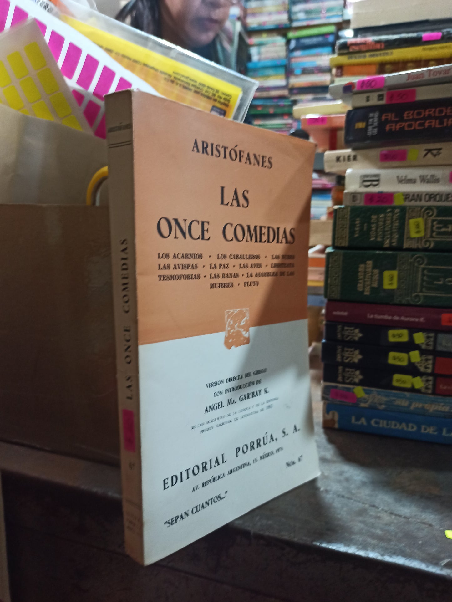 LAS ONCE COMEDIAS POR ARISTOFANES USADO NOVELAS ALDAMA
