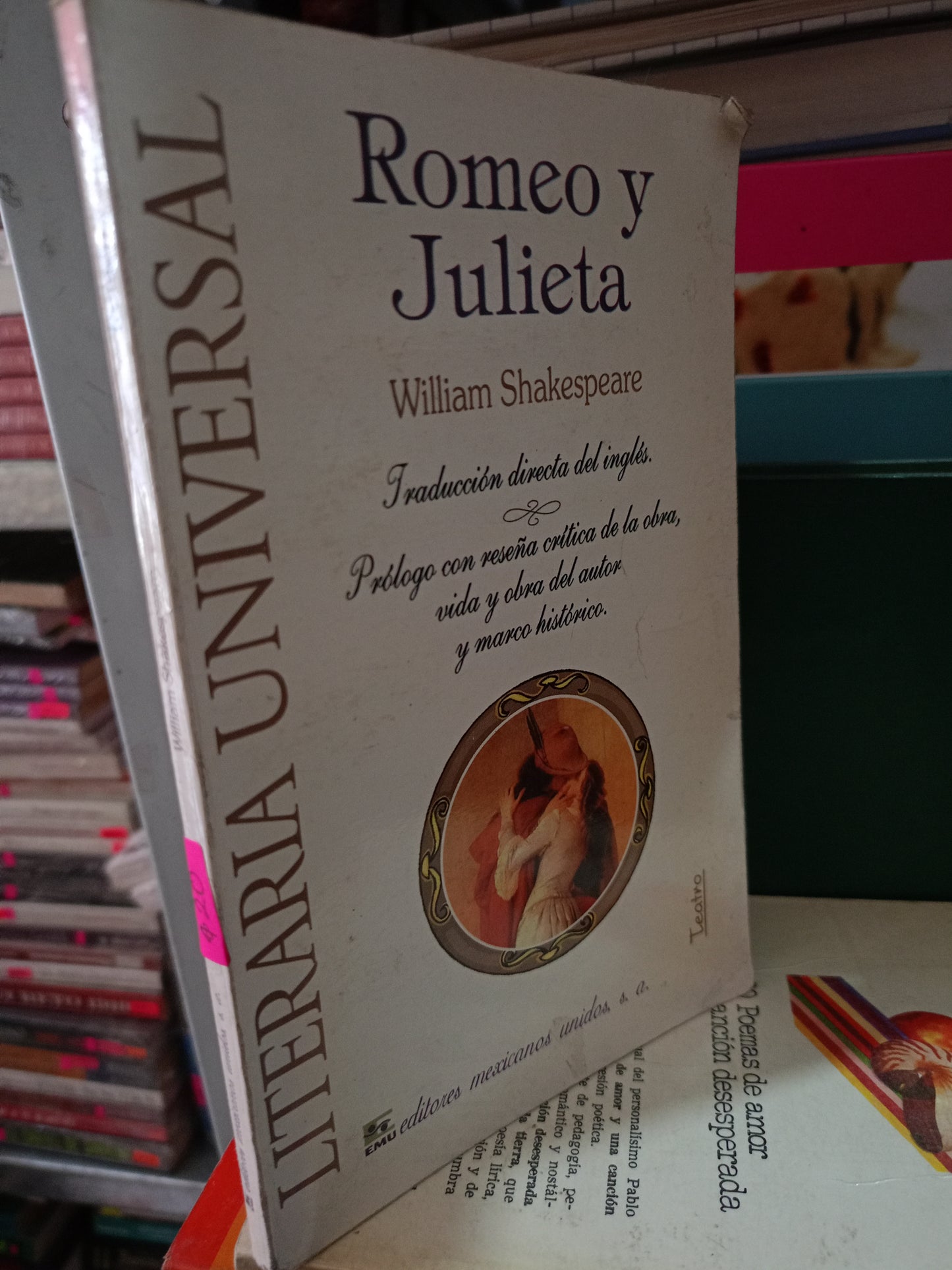 ROMEO Y JULIETA POR WILLIAM SHAKESPEARE USADO NOVELA LITERARIO 305