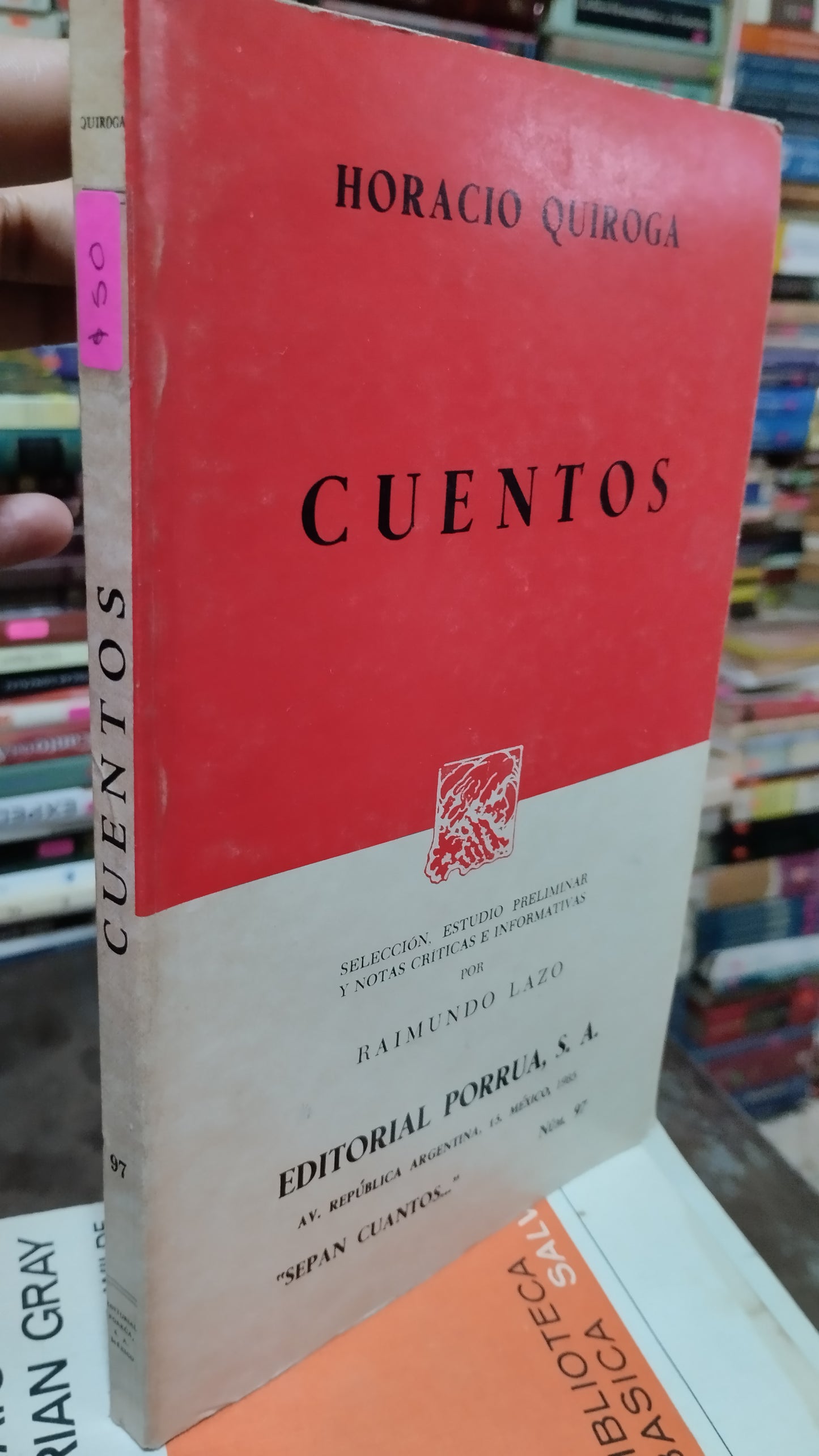 CUENTOS POR HORACIO QUIROGA LIBRO USADO NOVELAS ALDAMA