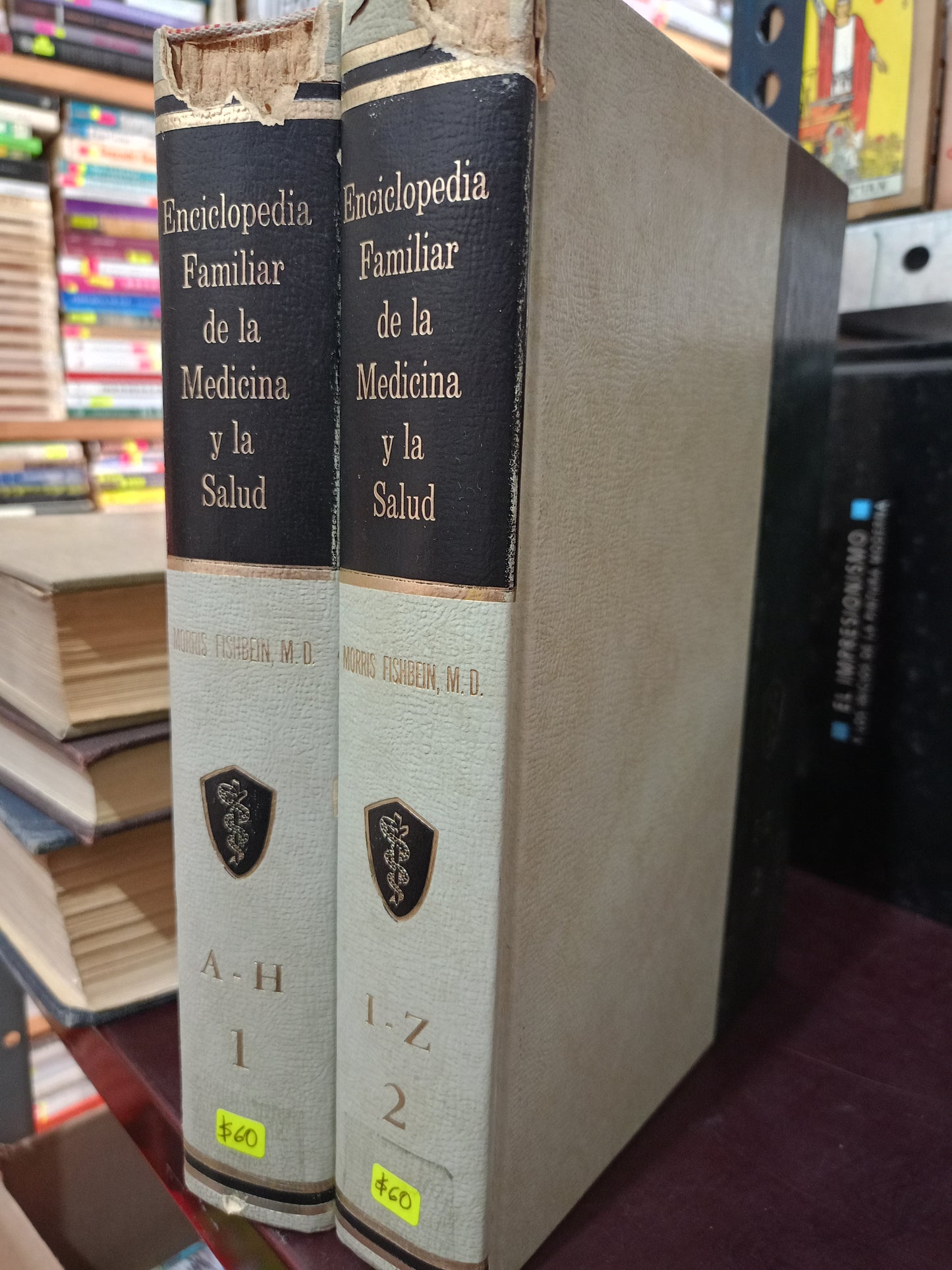 ENCICLOPEDIA FAMILIAR DE LA MEDICINA Y LA SALUD TOMO I Y II POR MORRIS FISHBEIN USADO SALUD LITERARIO 305