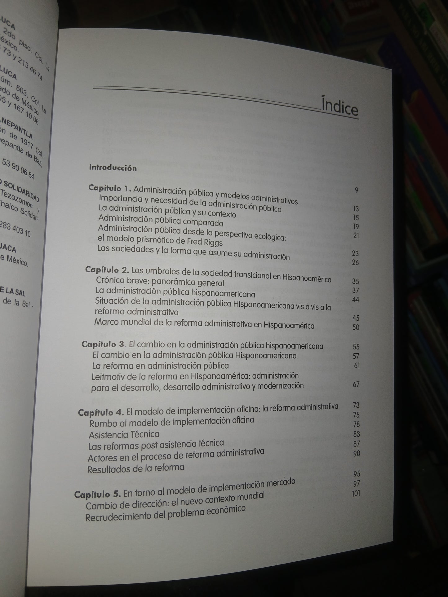 DE LA REFORMA ADMINISTRATIVA A LA REFORMA NEOGERENCIAL EN HISPANOAMERICA POR DIANA VILCHER USADO DERECHO LITERARIO 207