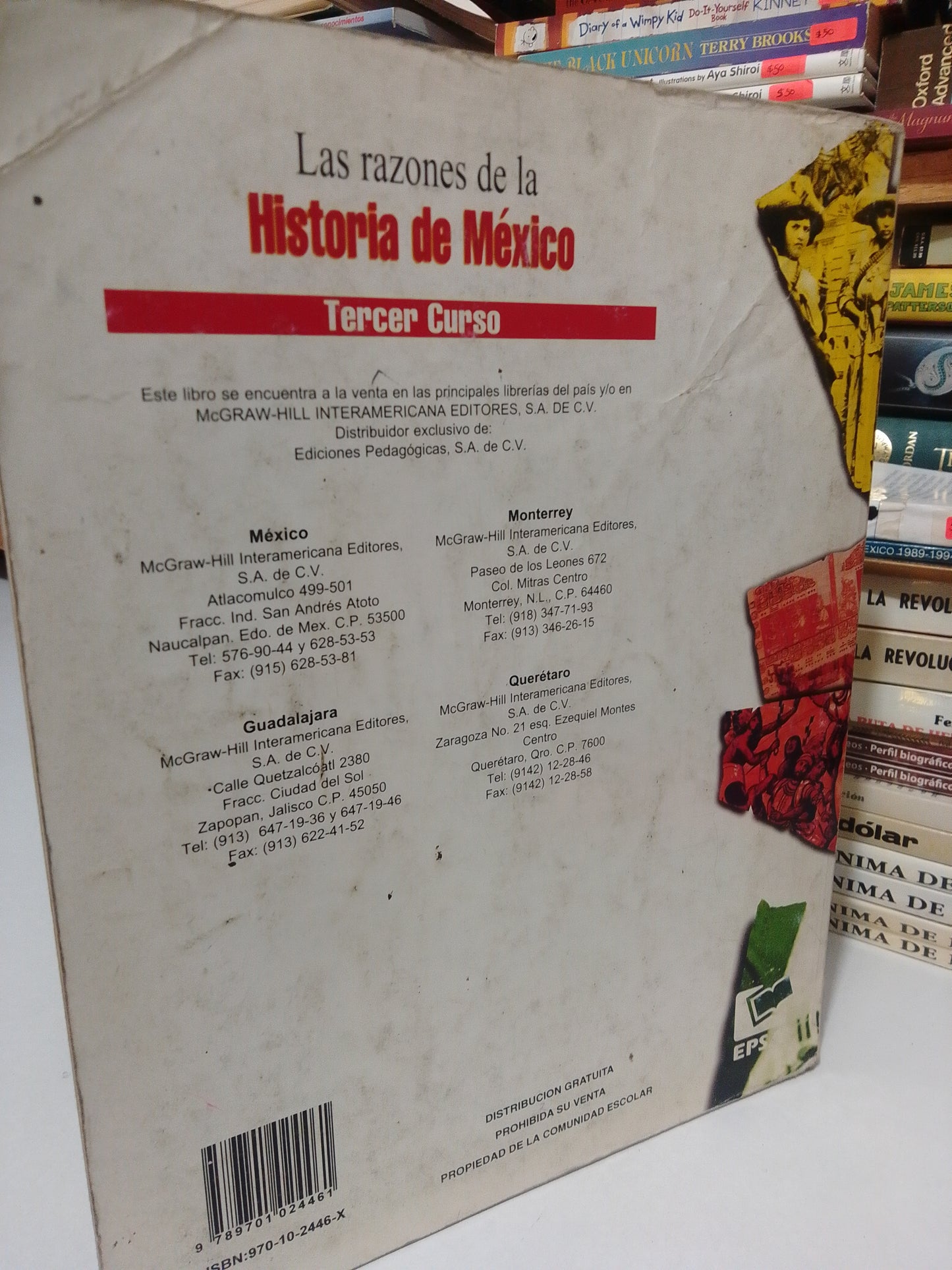 LAS RAZONES DE LA HISTORIA DE MEXICO TERCER GRADO POR PAULINA LATAPI USADO HISTORIA JUAREZ