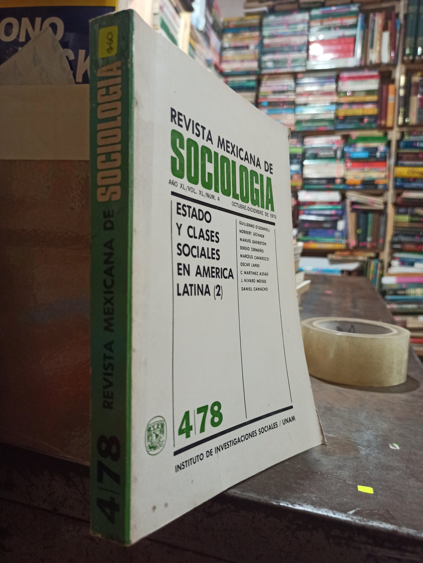 REVISTA MEXICANA DE SOCIOLOGIA 478 POR LA UNAM USADO SOCIOLOGÍA ALDAMA