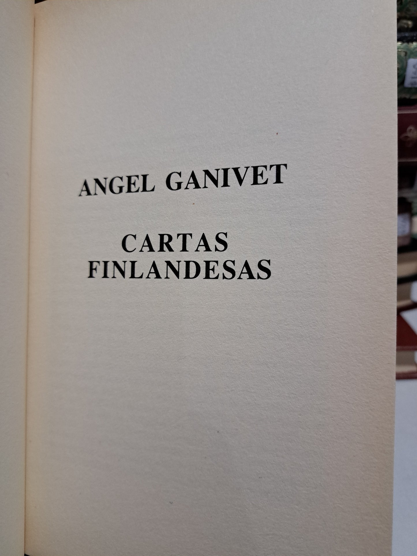 CARTAS FINLANDESAS ANGEL GANIVET USADO NOVELA JUÁREZ