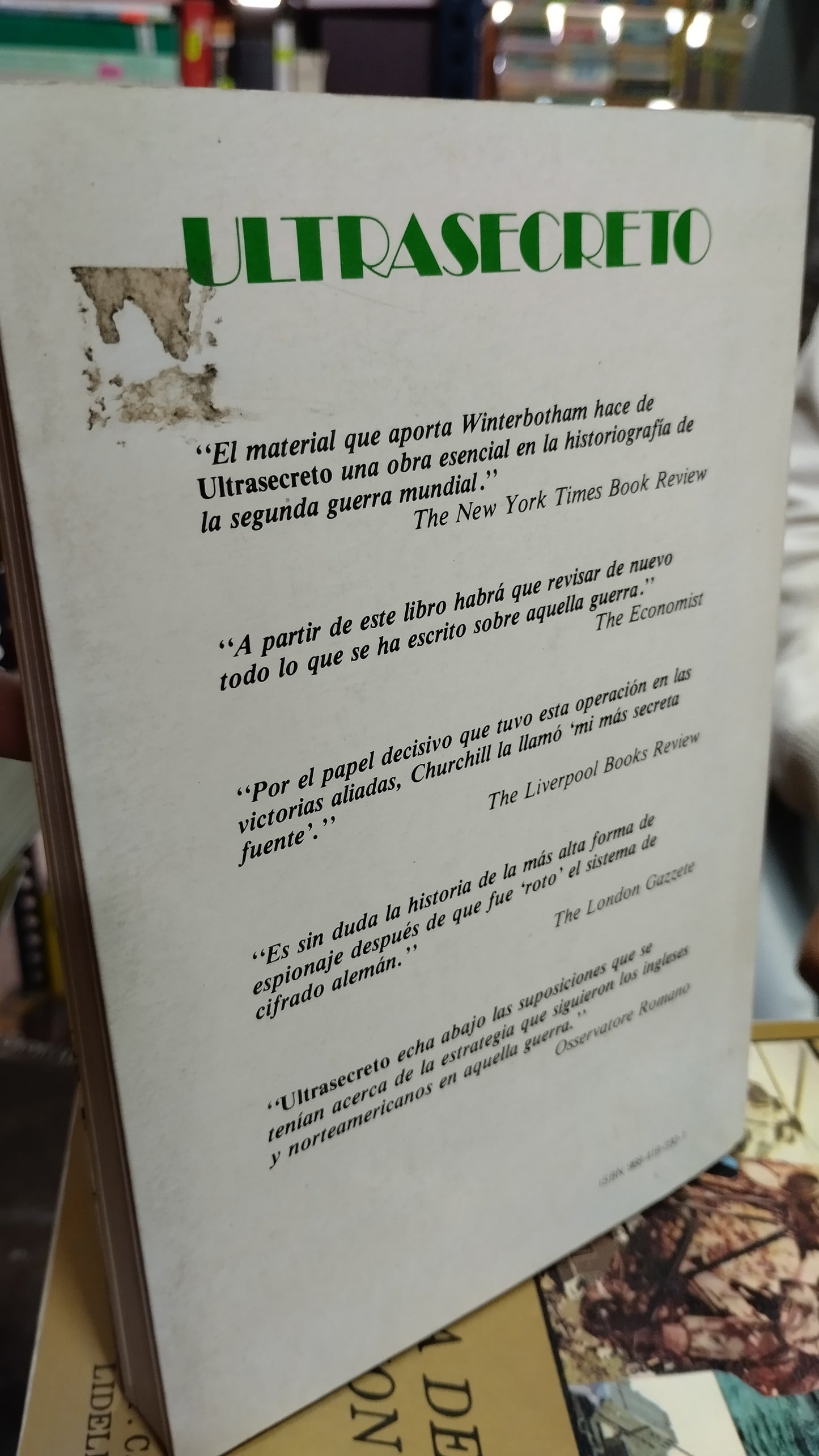 ULTRASECRETO POR F W WINTERBOTHAN LIBRO USADO HISTORIA ALDAMA
