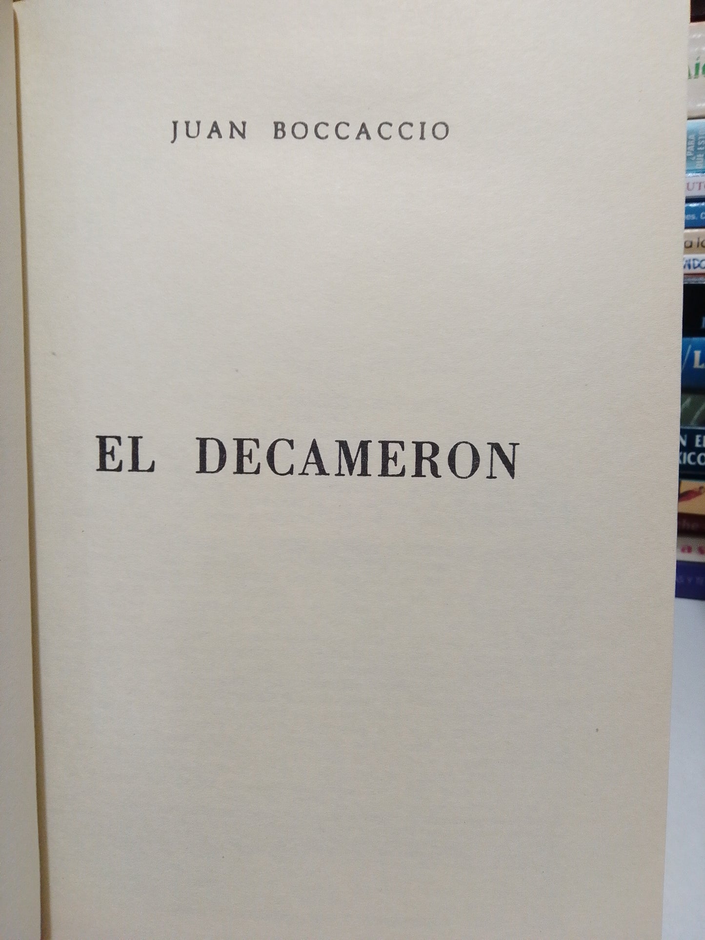 EL DECAMERÓN POR JUAN BOCCACCIO USADO NOVELA JUÁREZ