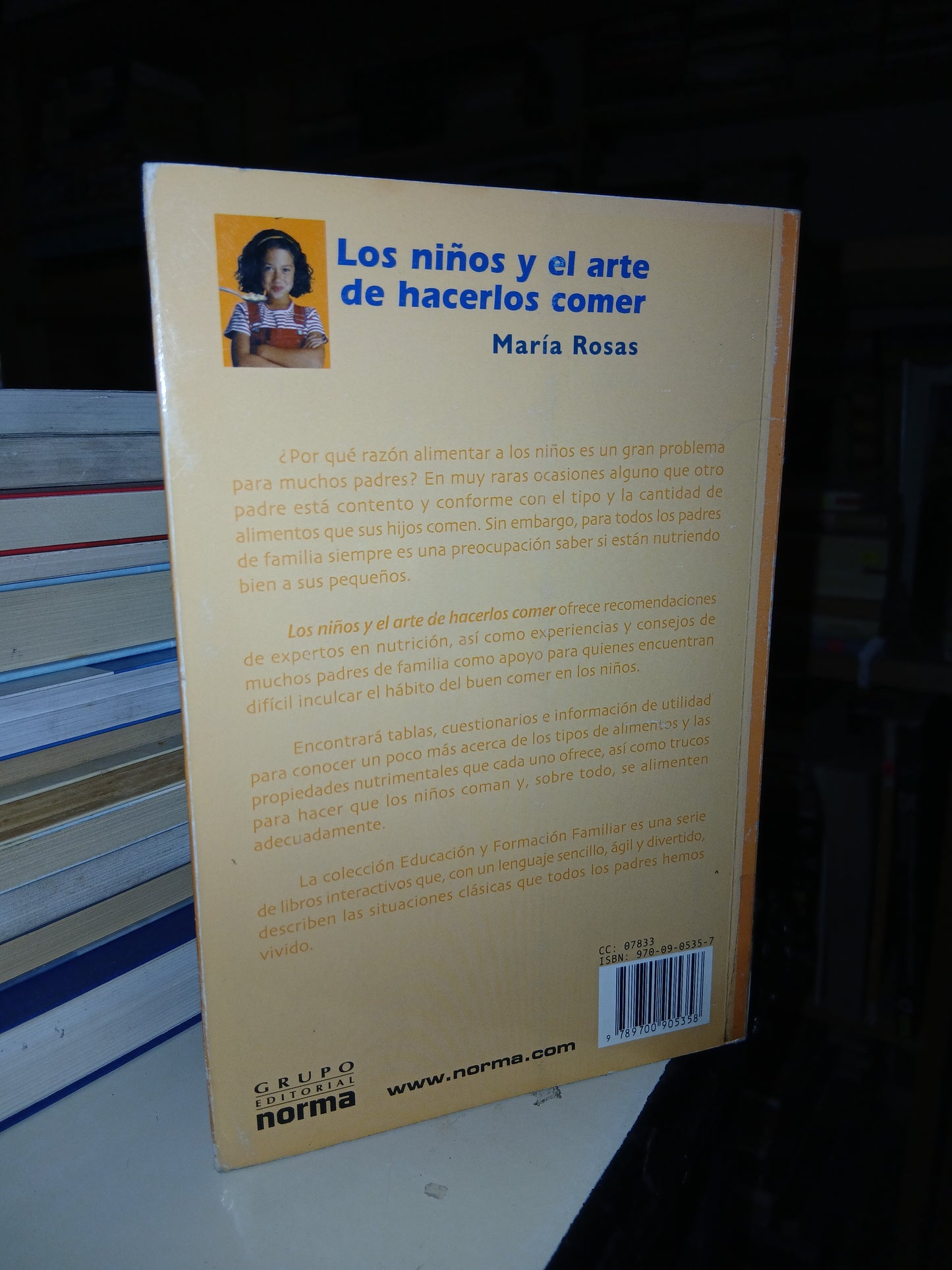 LOS NIÑOS Y EL ARTE DE HACERLOS COMER POR MARÍA ROSAS USADO SUPERACIÓN PERSONAL LITERARIO 207