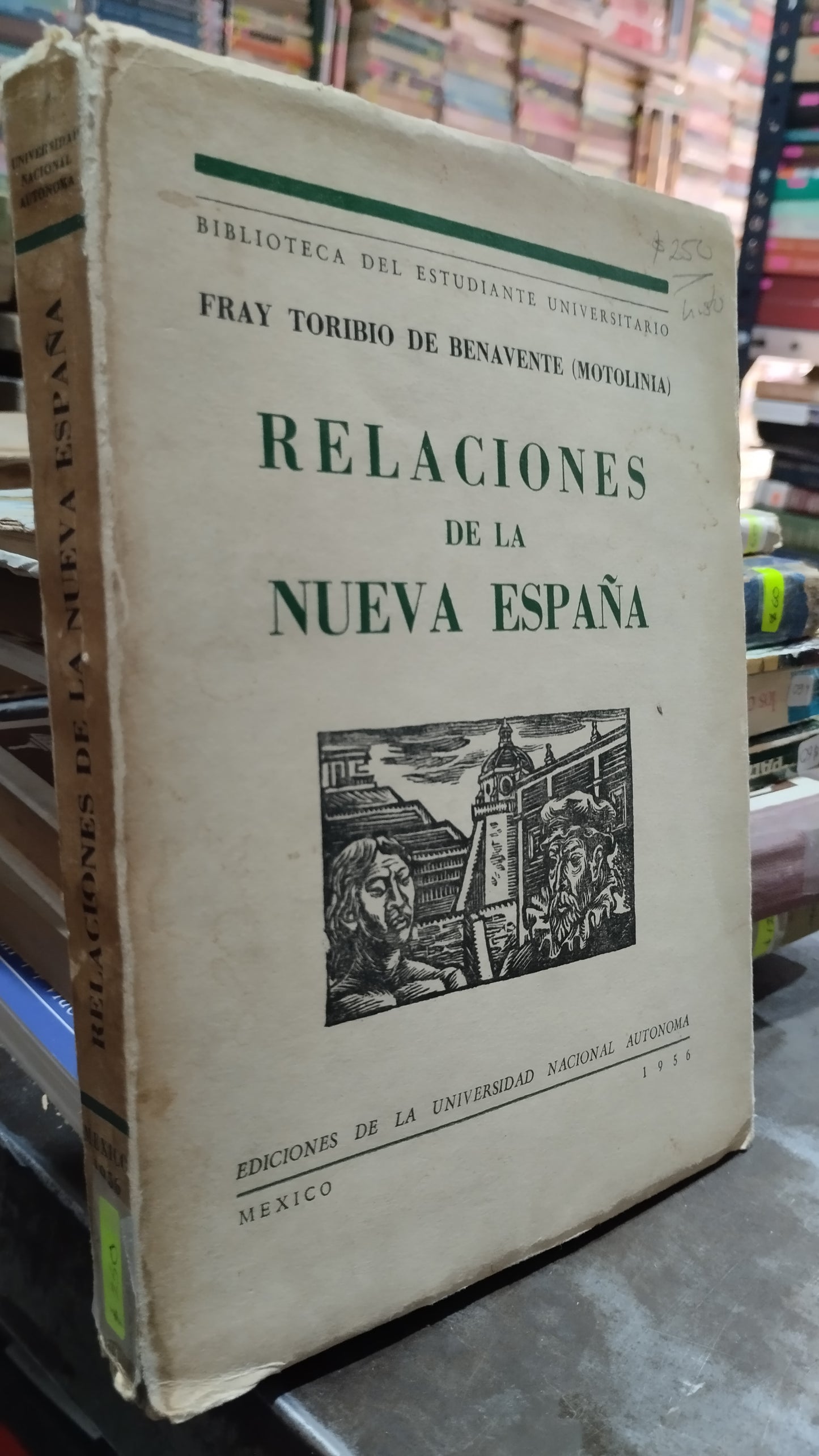 RELACIONES DE LA NUEVA ESPAÑA POR FRAY TORIBIO DE BENAVENTE LIBRO USADO HISTORIA ALDAMA