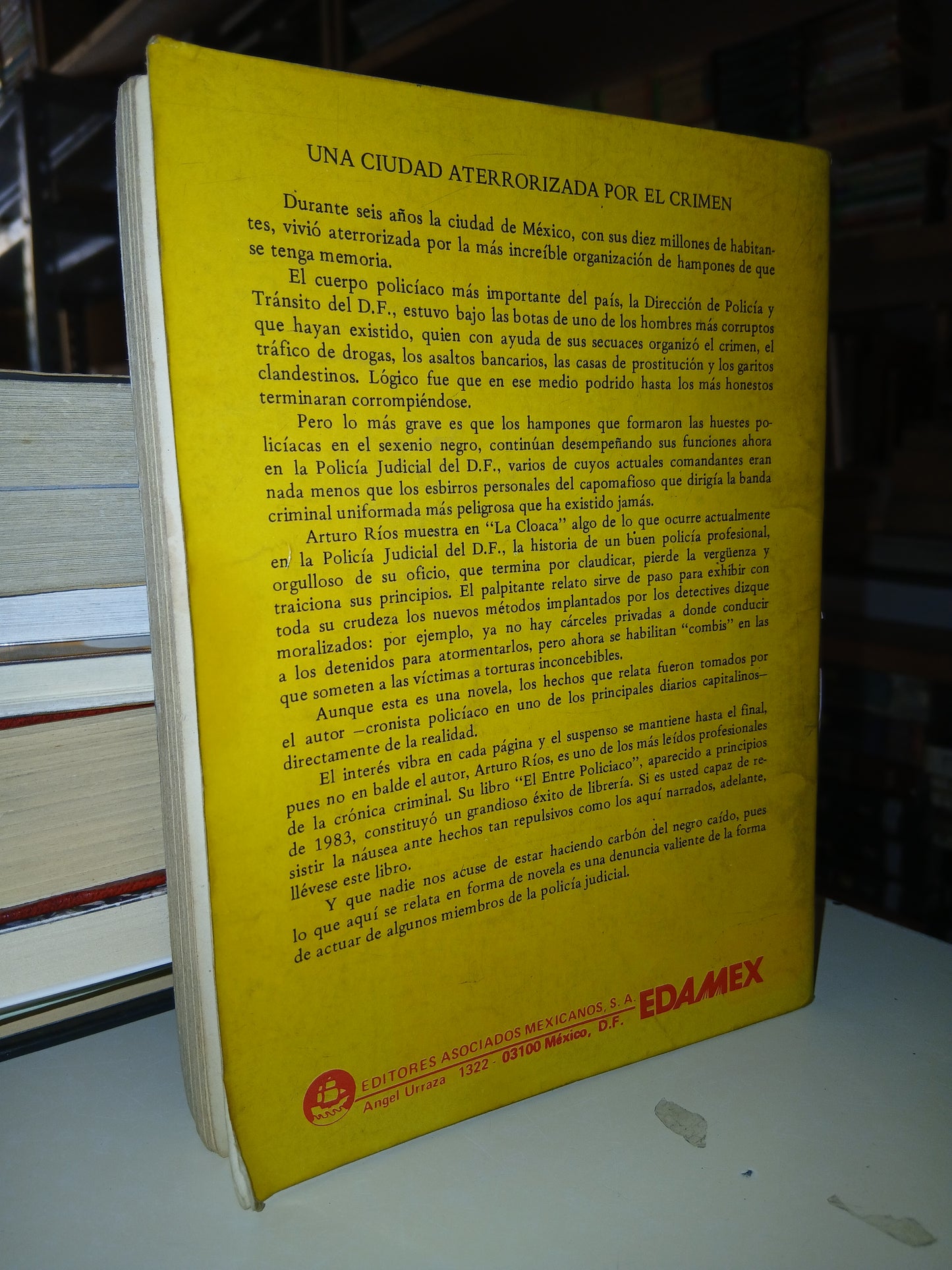 LA CLOACA POR ARTURO RÍOS USADO NOVELA LITERARIO 207