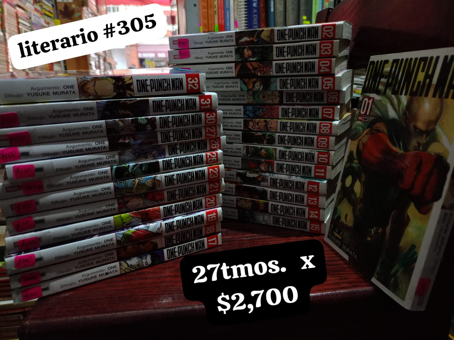 ONE PUNCH MAN YUSUKE MURATA 27TMOS USADO NOVELA LITERARIO 305