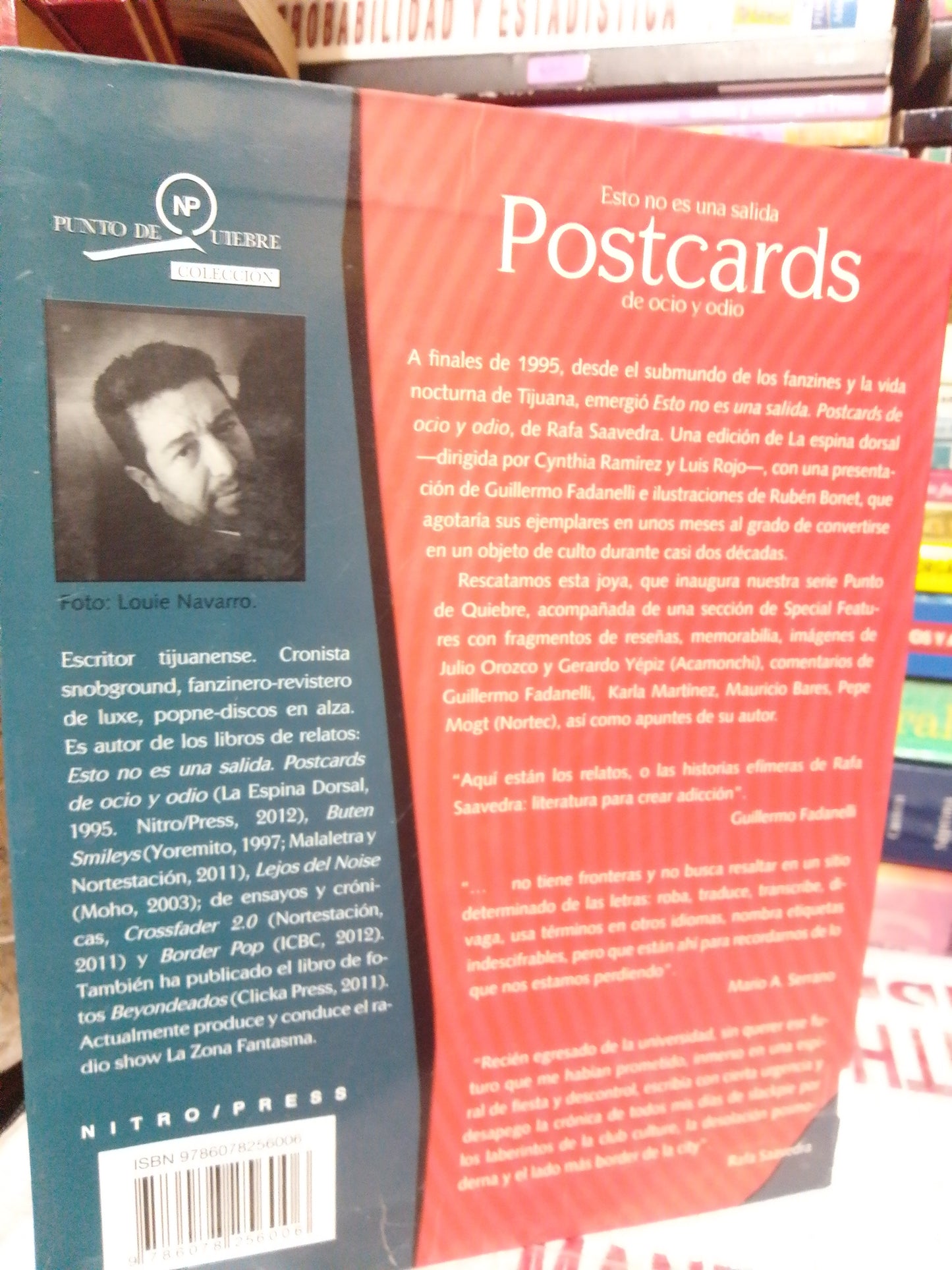 ESTO NO ES UNA SALIDA POSTCARDS DE OCIO Y ODIO POR RAFA SAAVEDRA USADO NOVELA JUÁREZ