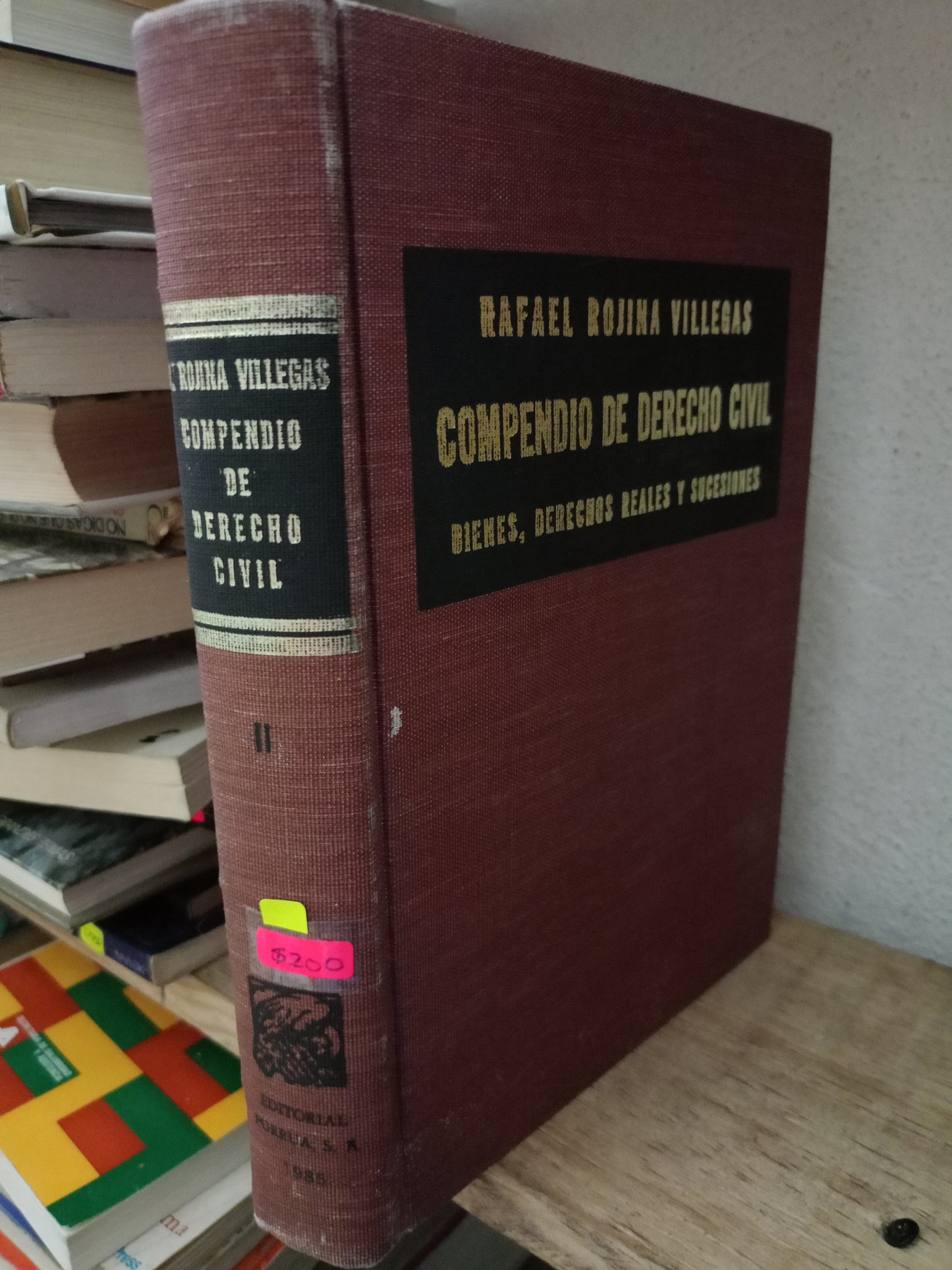COMPENDIO DE DERECHO CIVIL POR RAFAEL ROJINA VILLEGAS USADO DERECHO LITERARIO 305