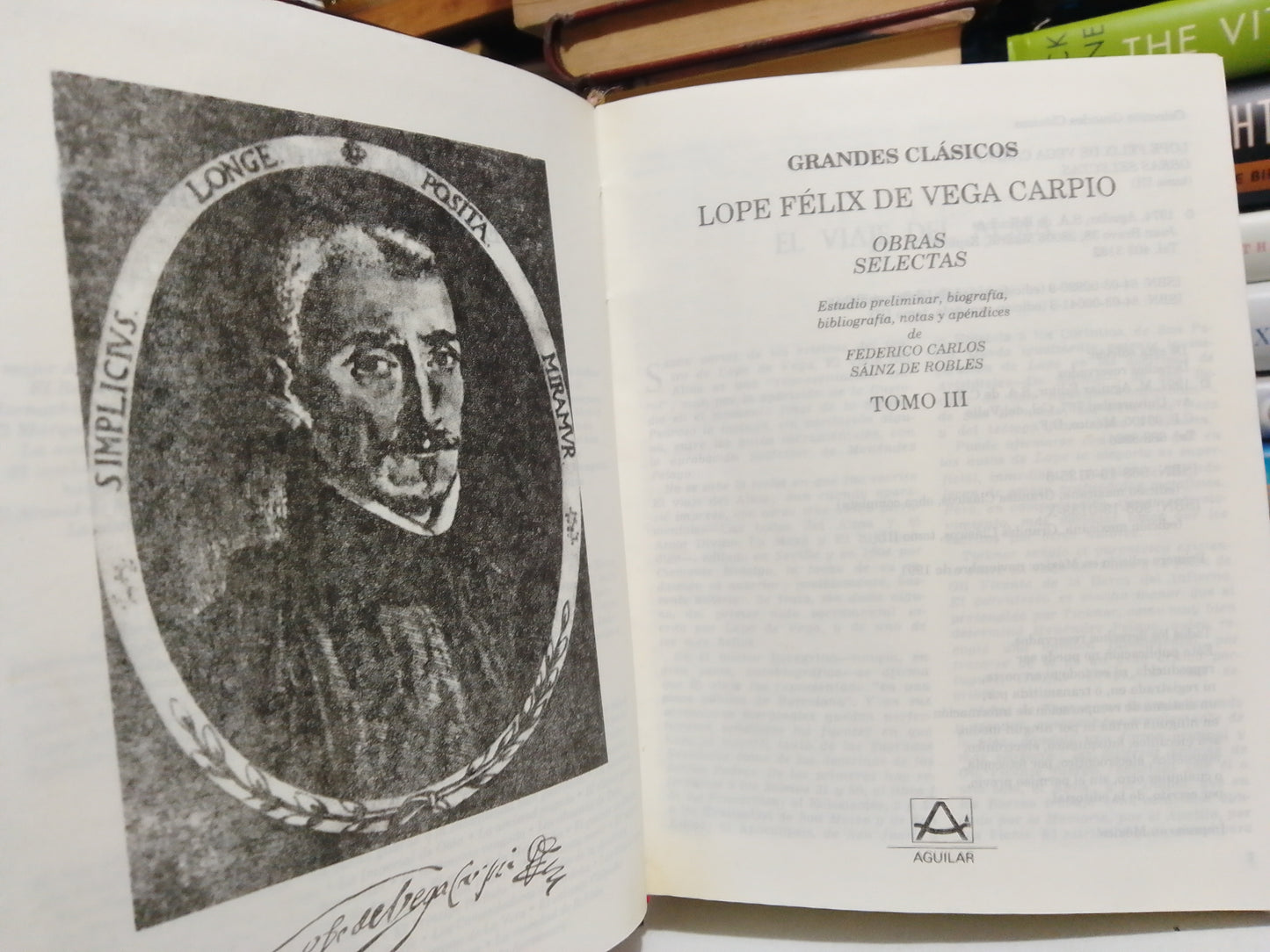 OBRAS SELECTAS TOMO 3 POR LÓPEZ FÉLIX DE VEGA CARPIO USADO NOVELA JUÁREZ