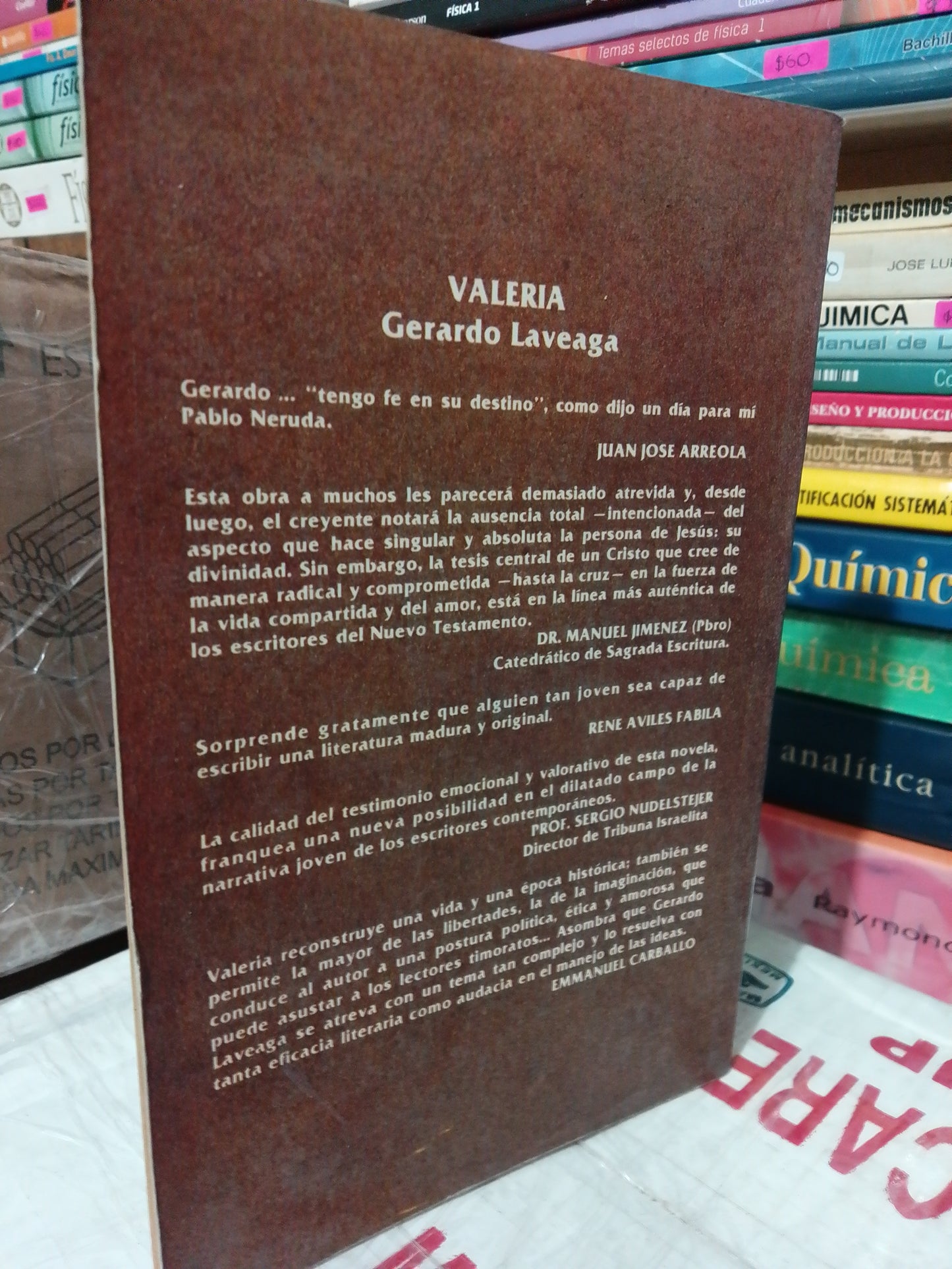 VALERIA POR GERARDO LAVEAGA USADO NOVELA JUÁREZ